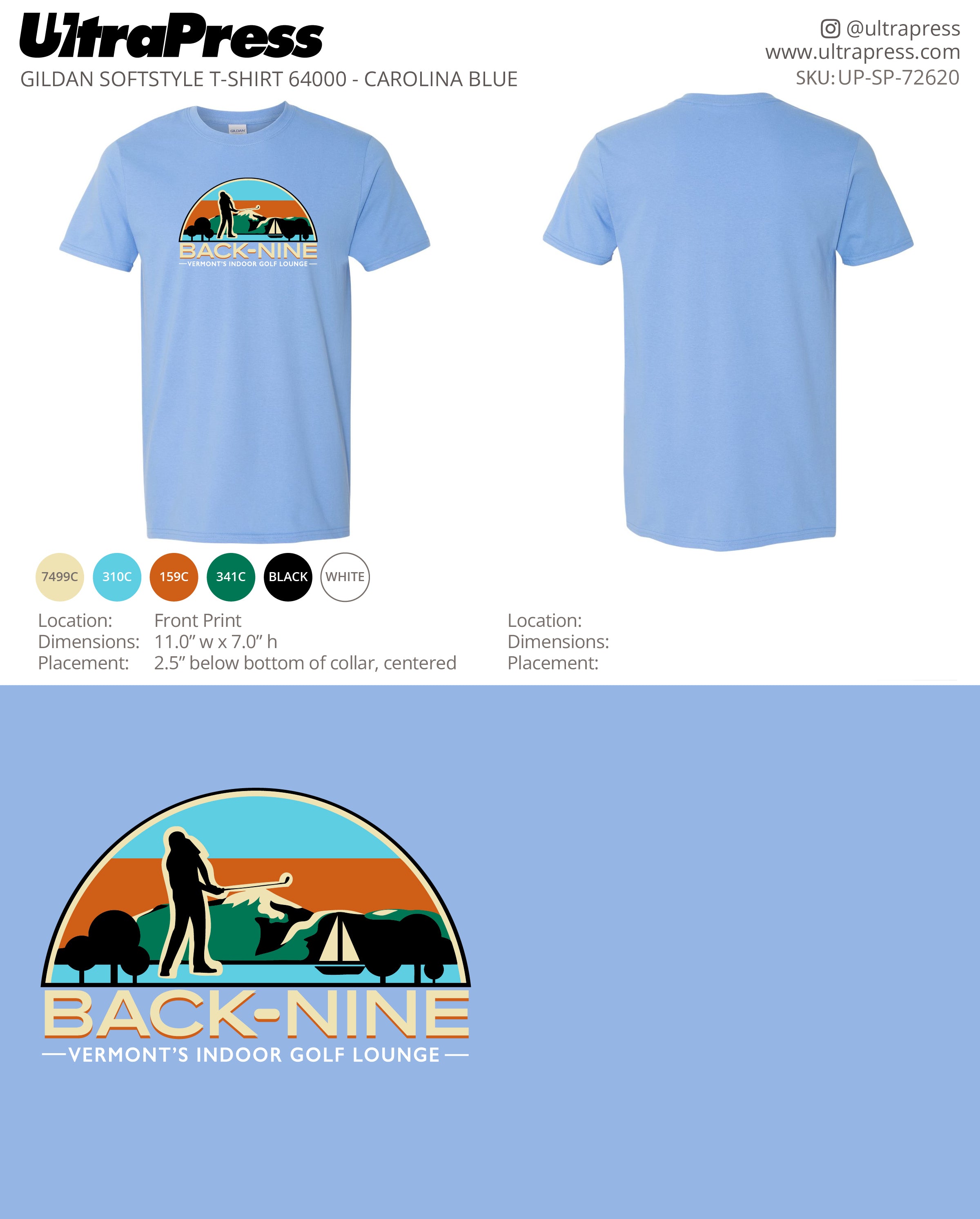 UP-SP-72620 Back-Nine Vermont's Indoor Golf Lounge - Chris Burke 72 Min Qty (Bulk)