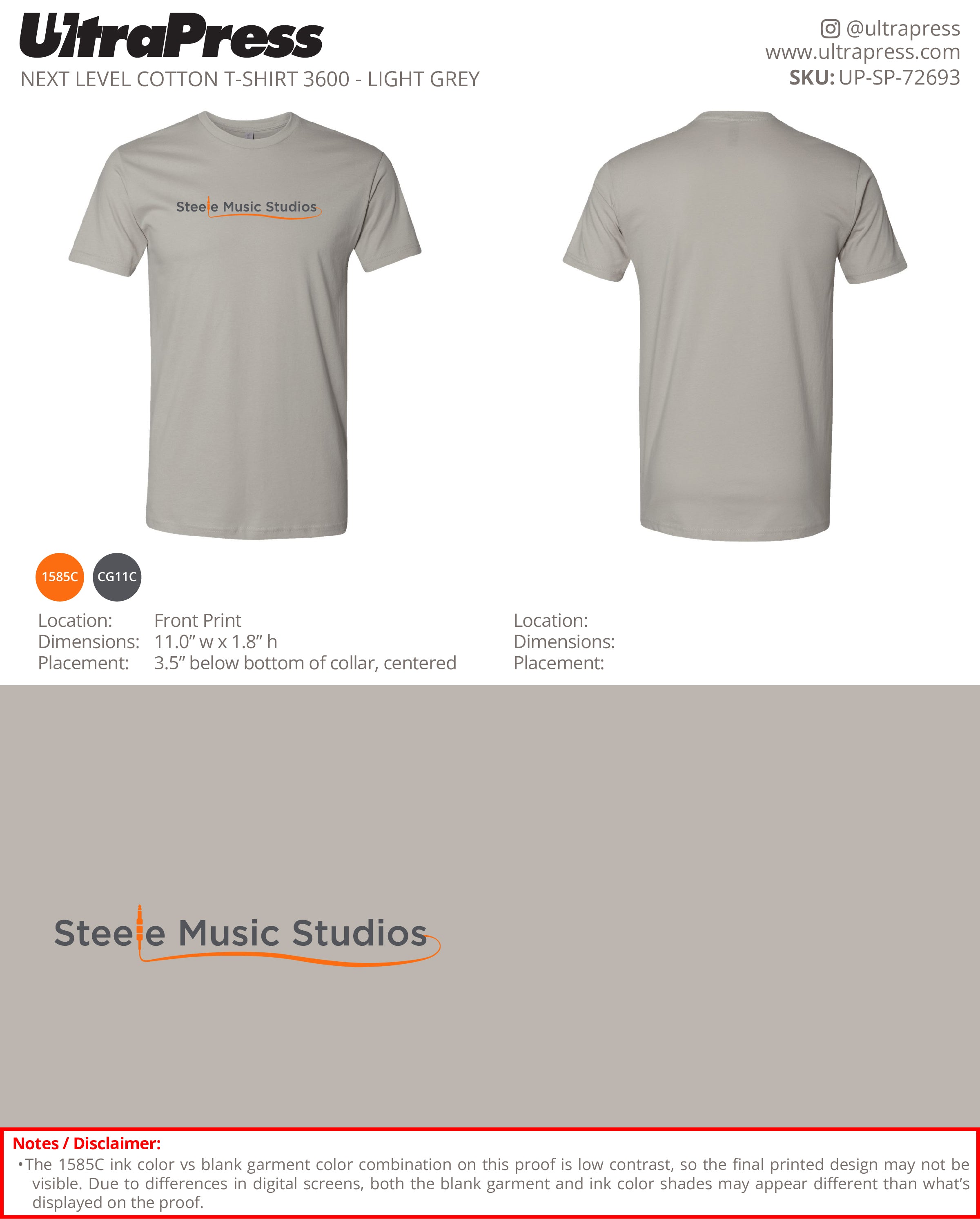 UP-SP-72693 Steele Music Studios ADULT - Gary Steele 100 Min Qty (Bulk)