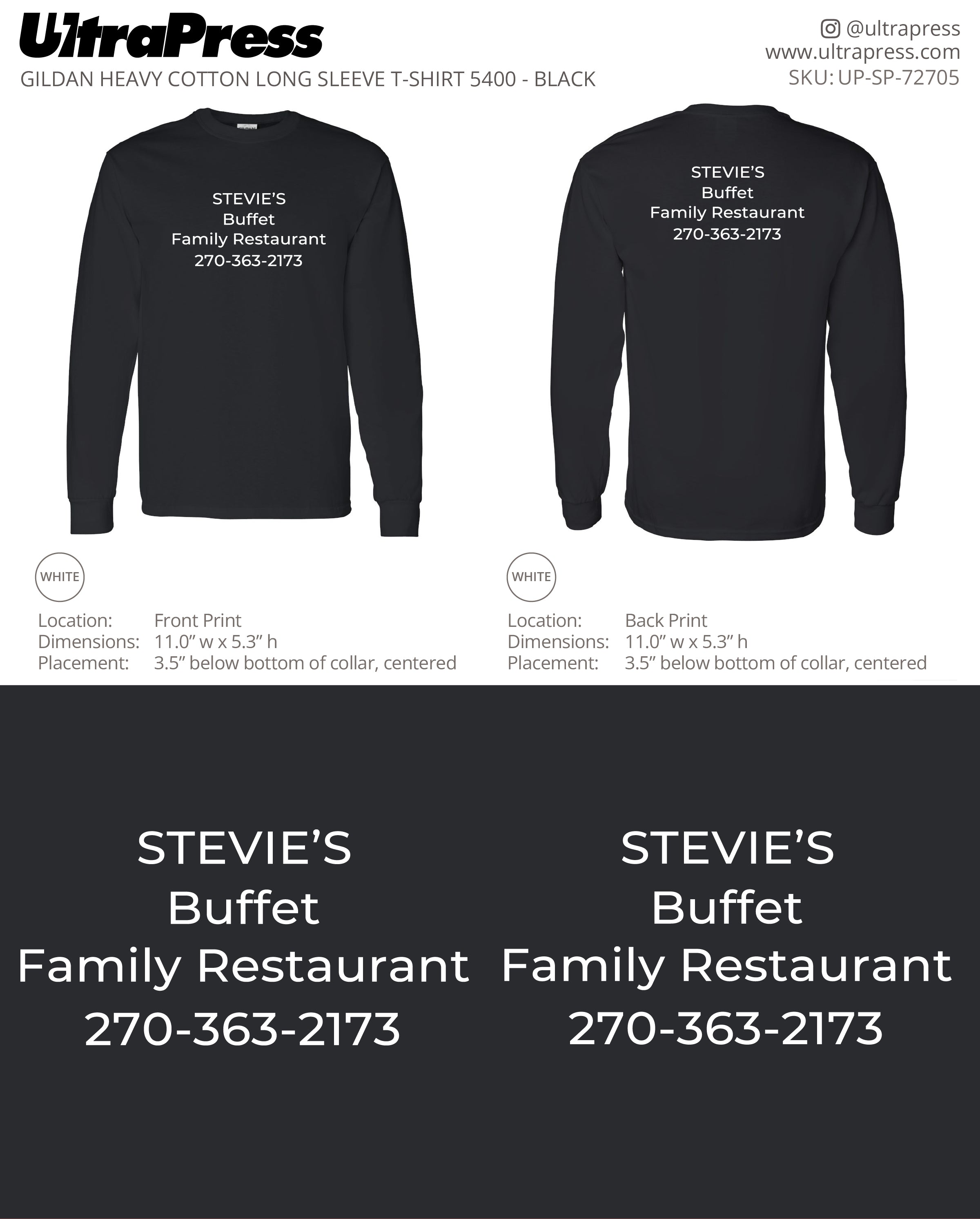 UP-SP-72705 Stevie's Buffet Family Restaurant - Stephen Edge 100 Min Qty (Bulk)