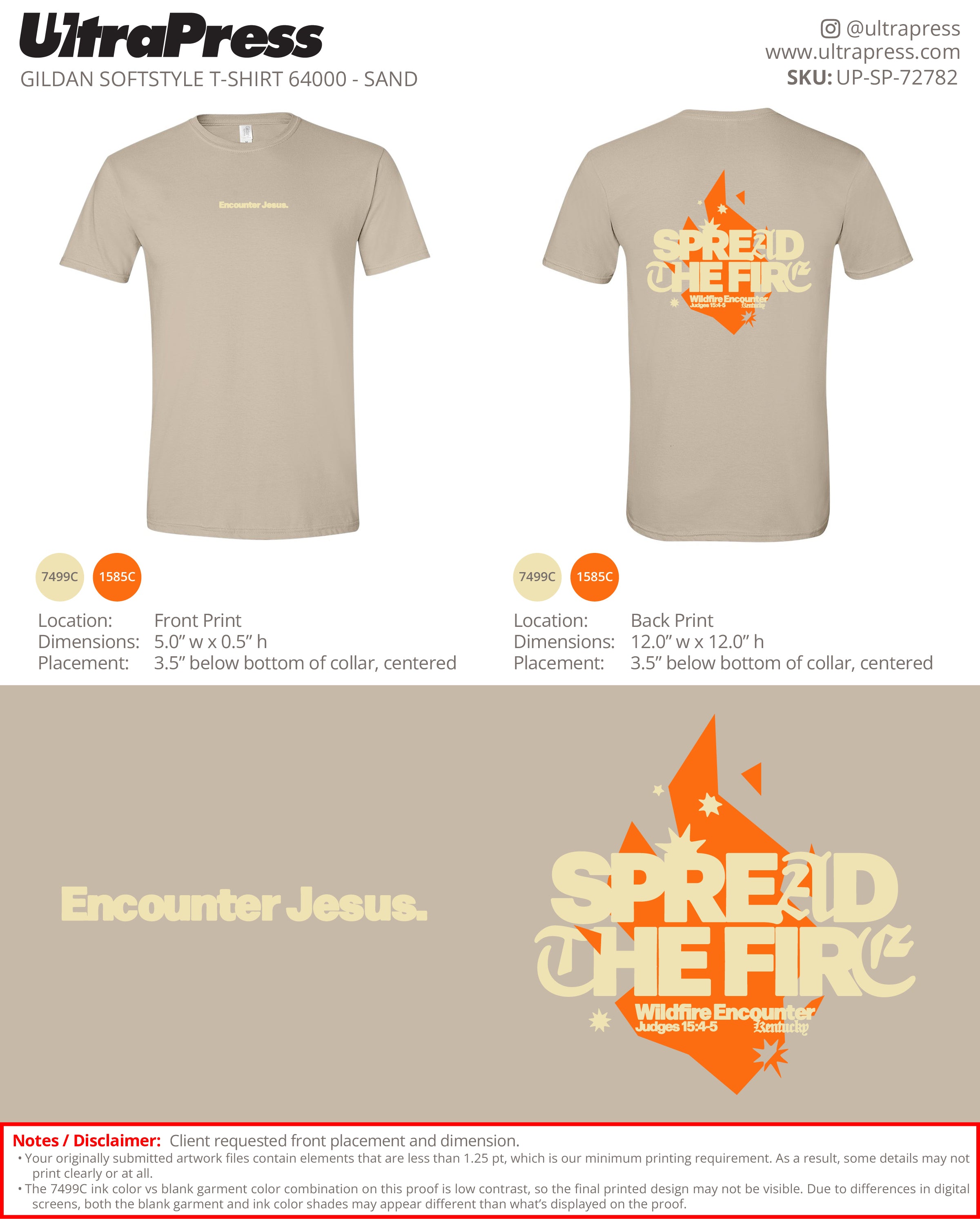 UP-SP-72782 Wildfire Encounter Flame (Sand Shirt) - Matt Stanley 100 Pieces Package (Bulk)