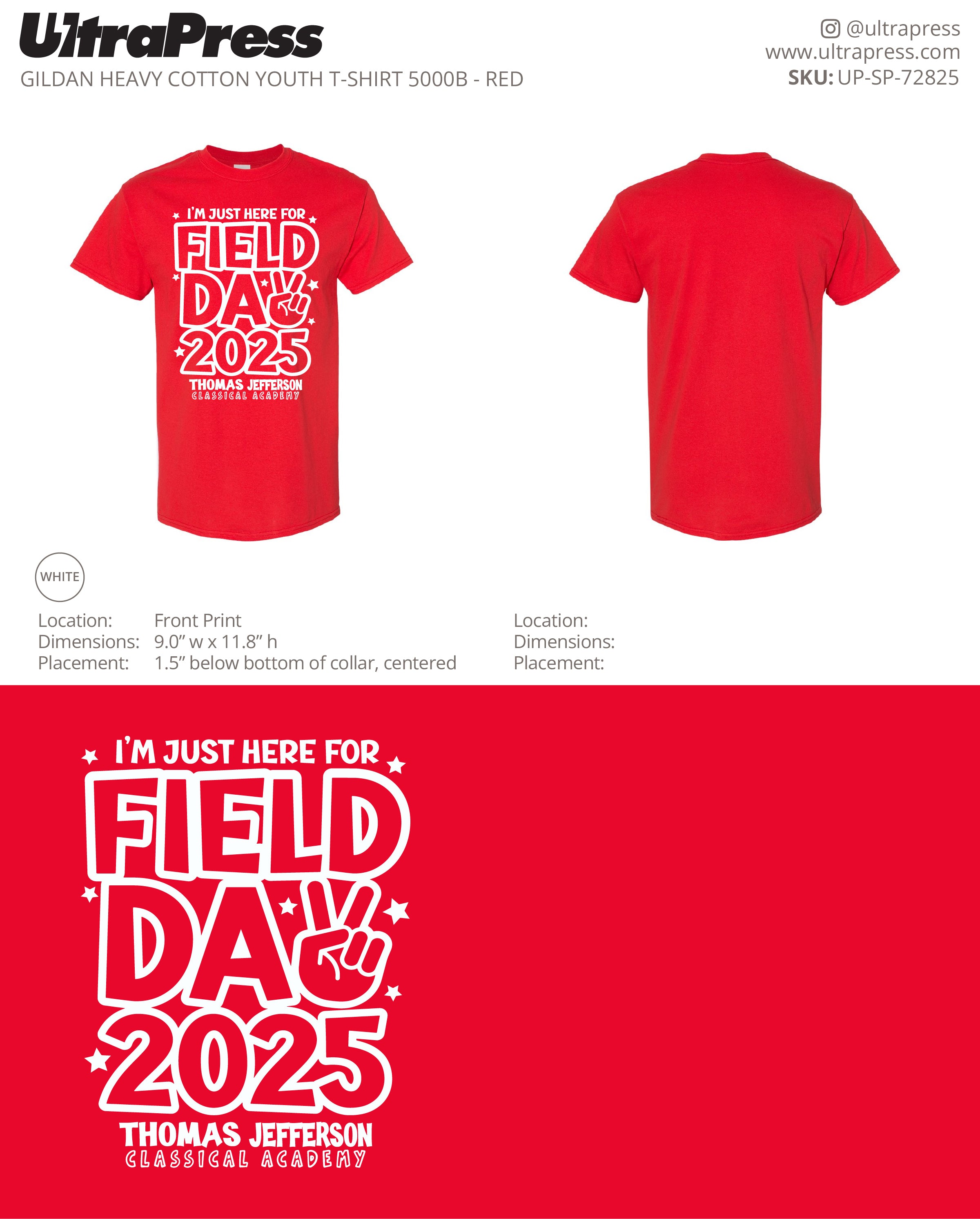 UP-SP-72825 Field Day Thomas Jefferson YOUTH - Miles Ensley 100 Min Qty (Bulk)