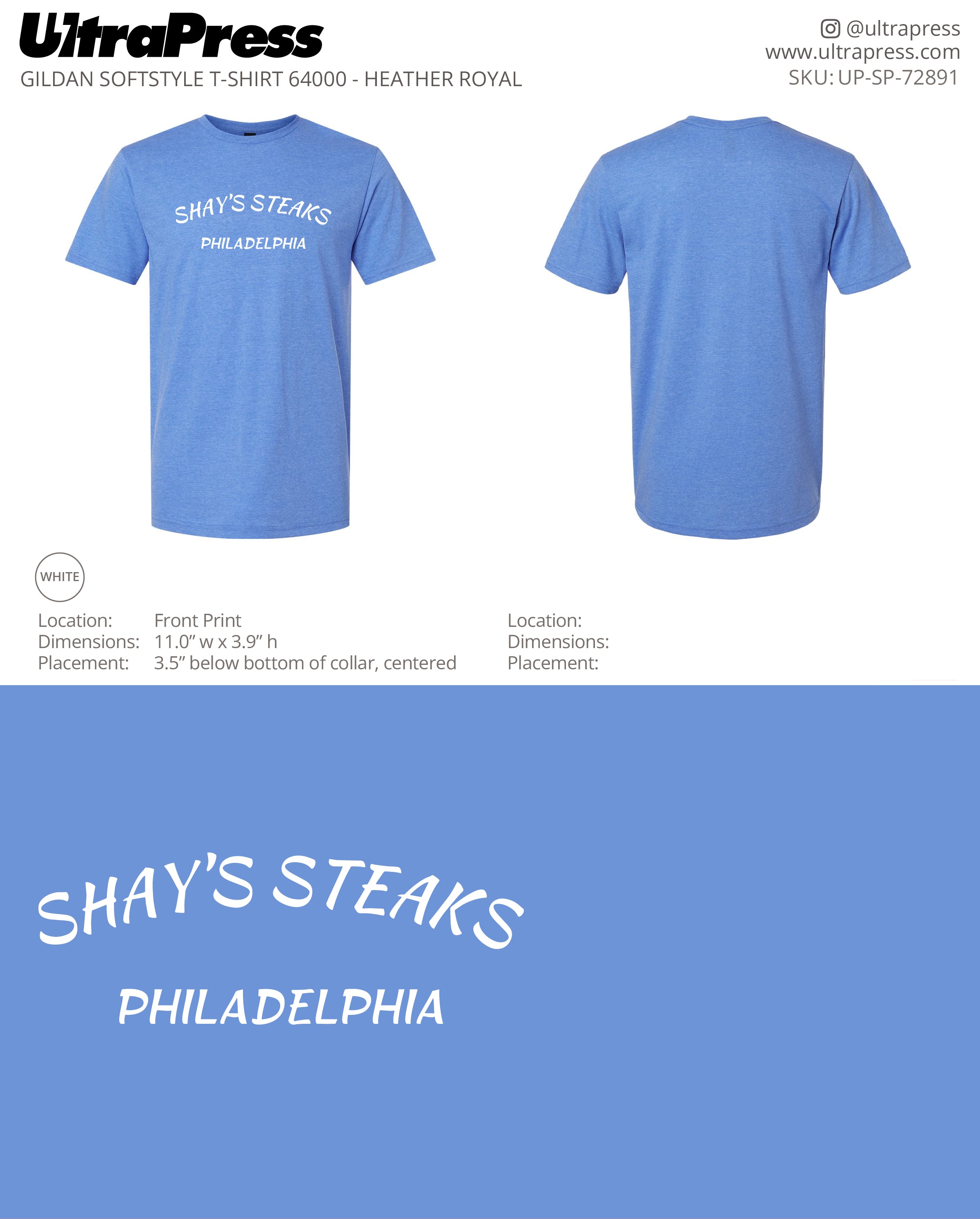 UP-SP-72891 Shay's Philadelphia Version - Scott Diclaudio 100 Min Qty (Bulk)