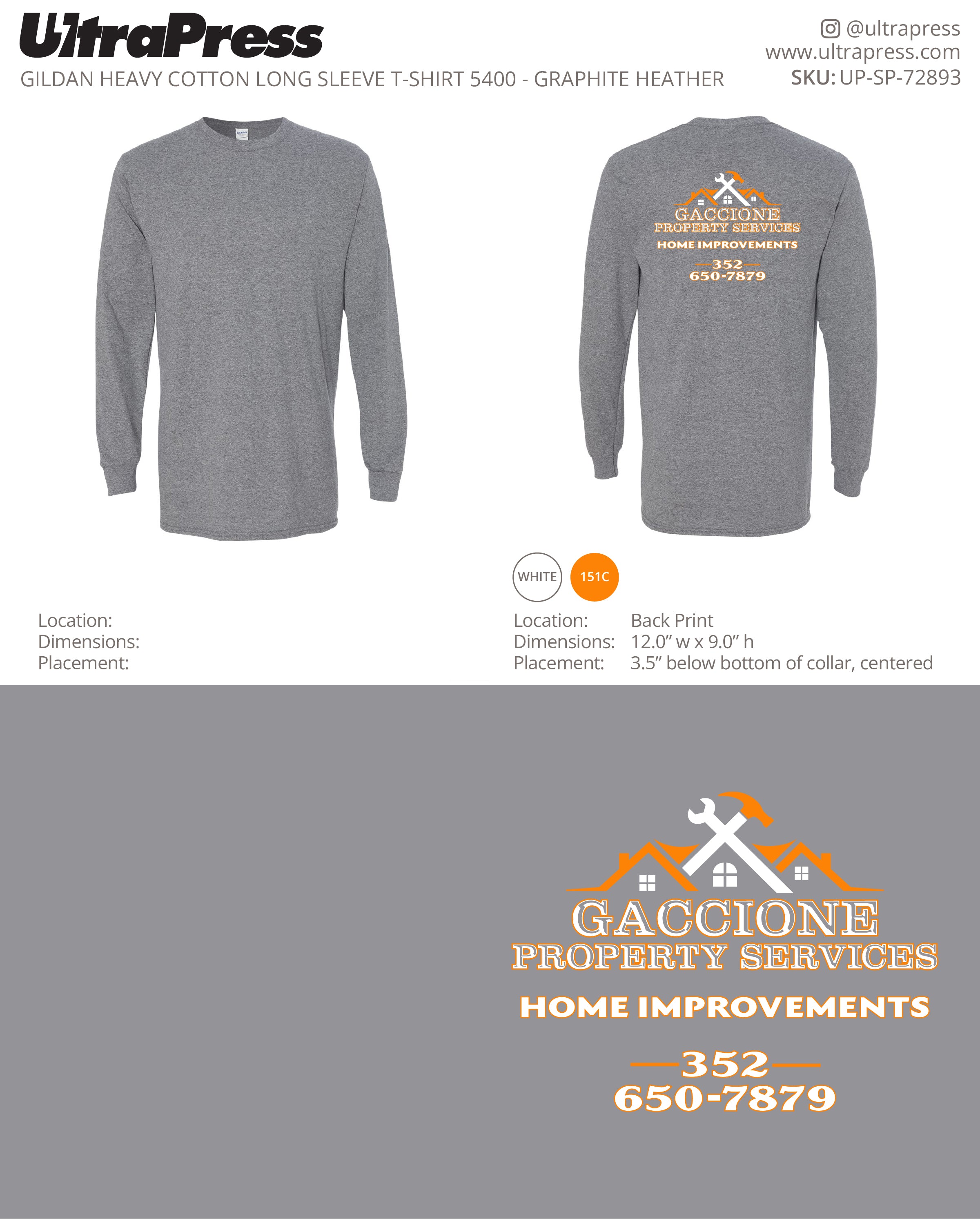 UP-SP-72893 Gaccione Property Services - Anthony Gaccione 100 Min Qty (Bulk)