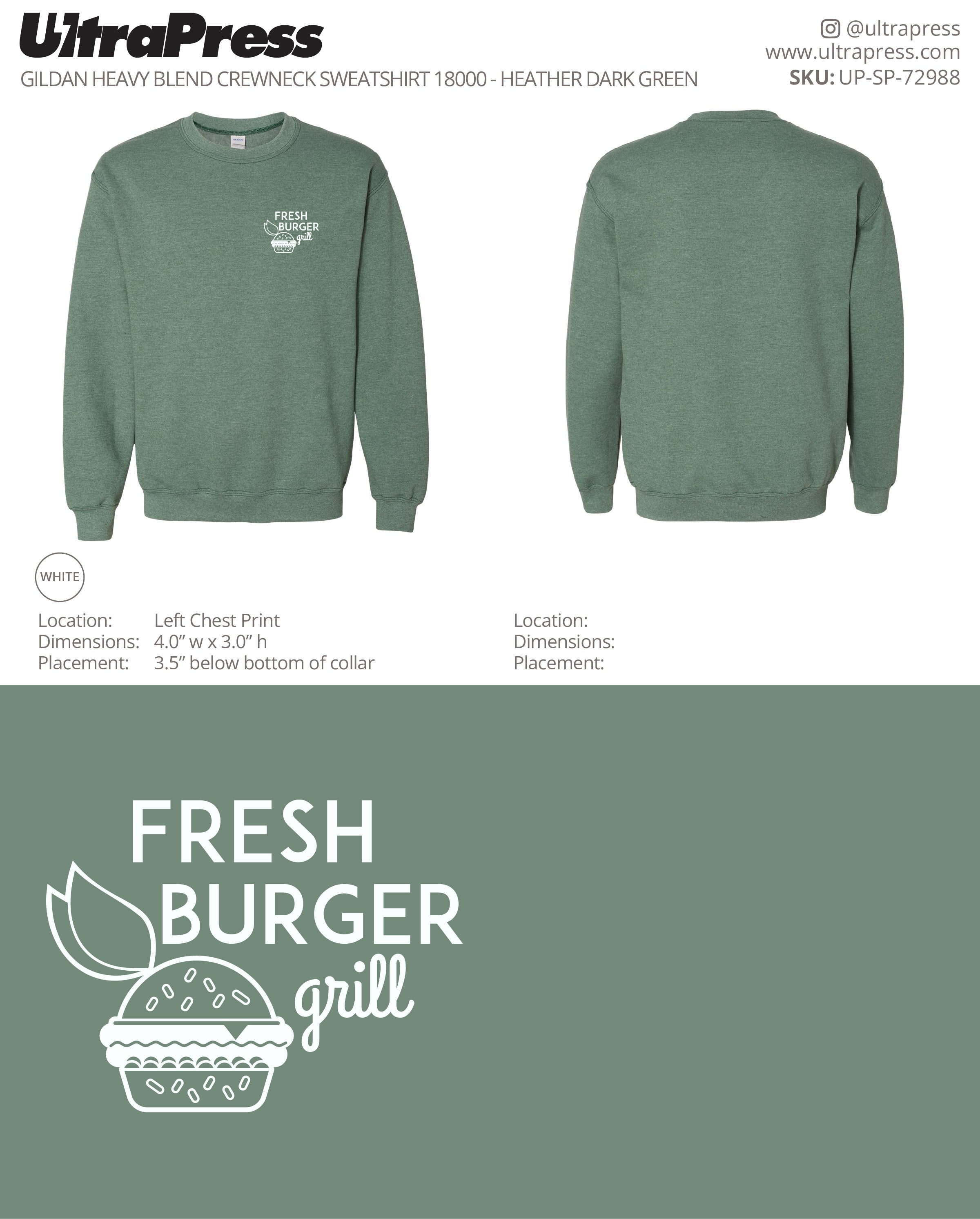 UP-SP-72988 Fresh Burger Grill - Tanya 50 Min Qty (Bulk)