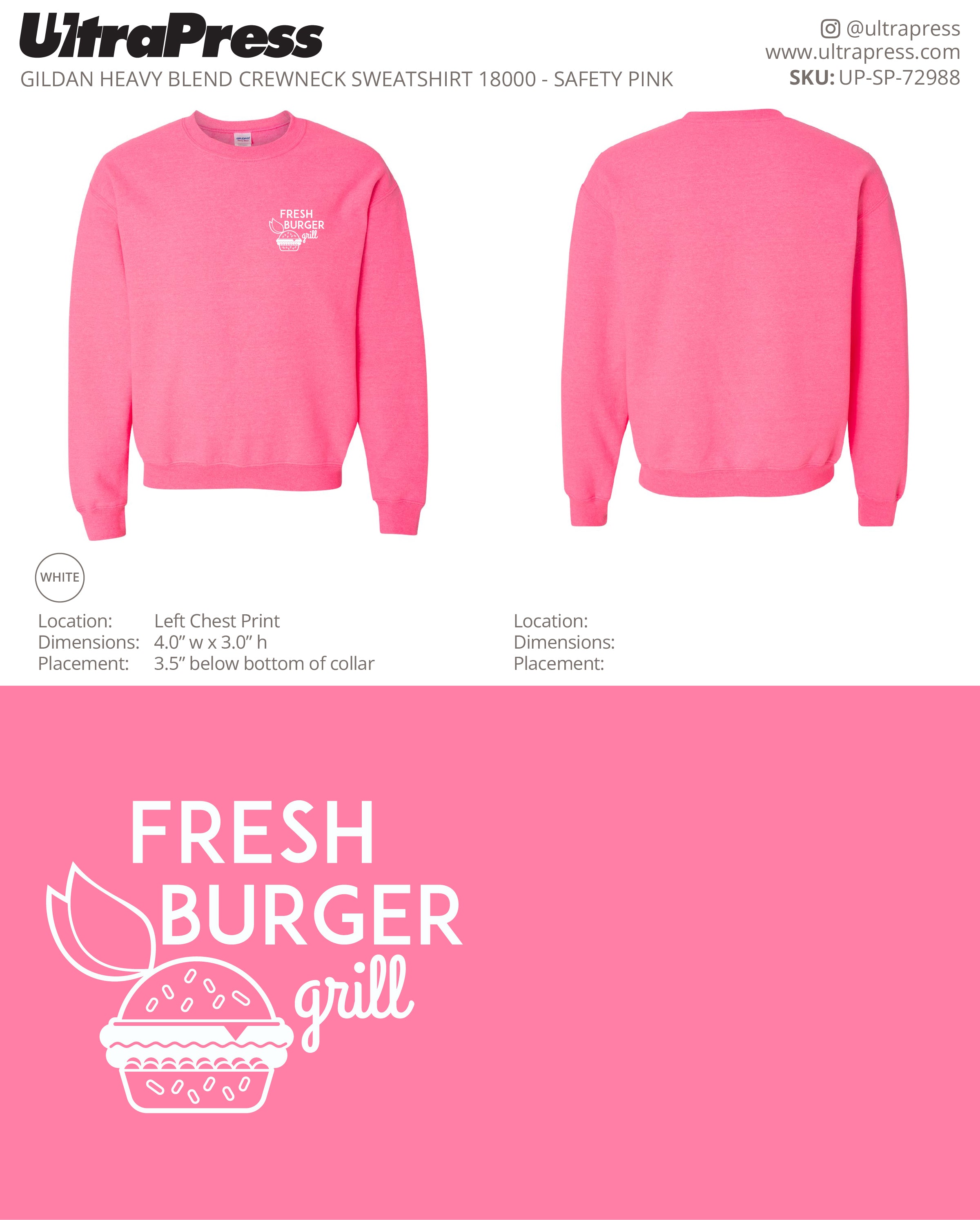 UP-SP-72988 Fresh Burger Grill - Tanya 50 Min Qty (Bulk)