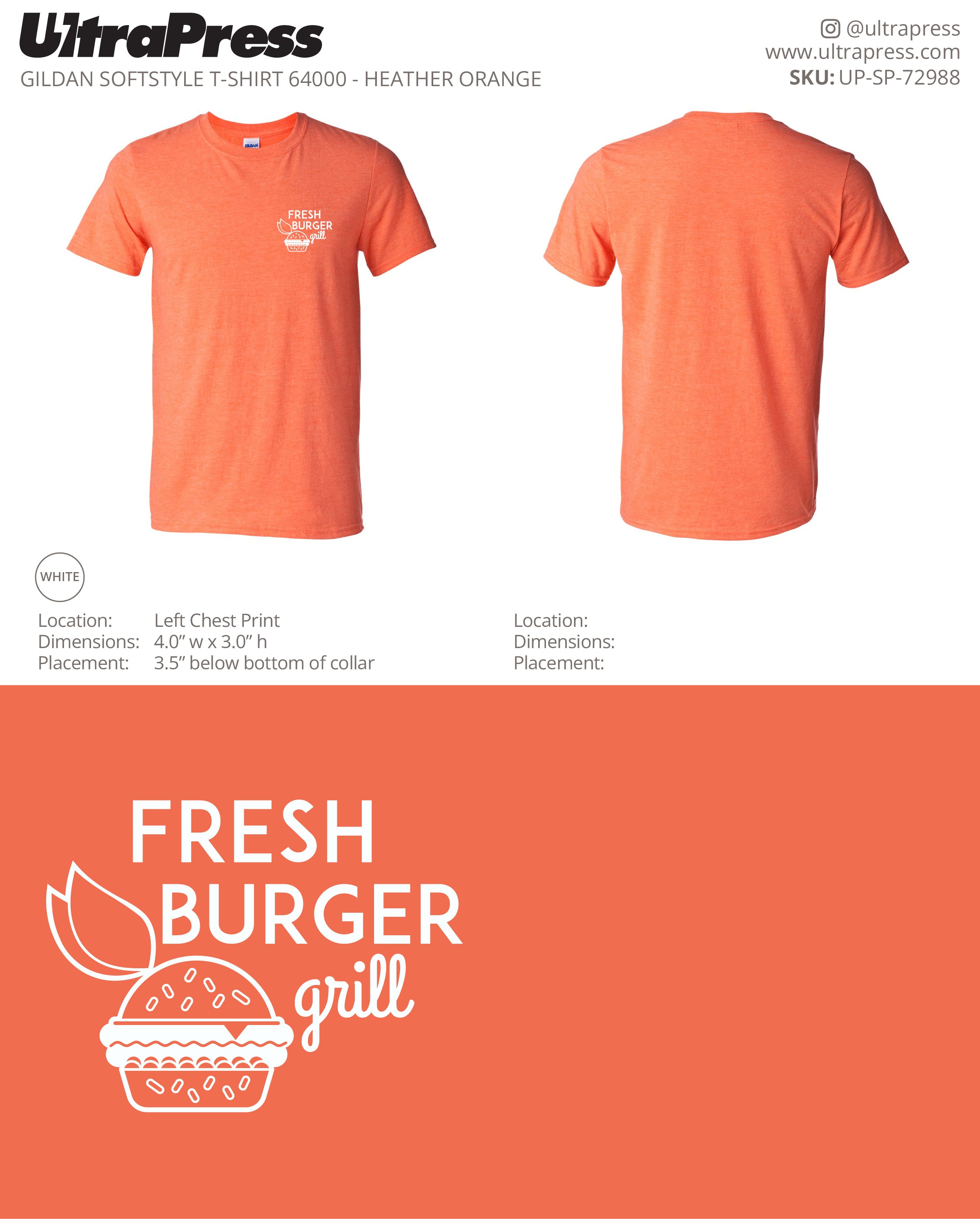 UP-SP-72988 Fresh Burger Grill ADULT - Tanya 100 Min Qty (Bulk)