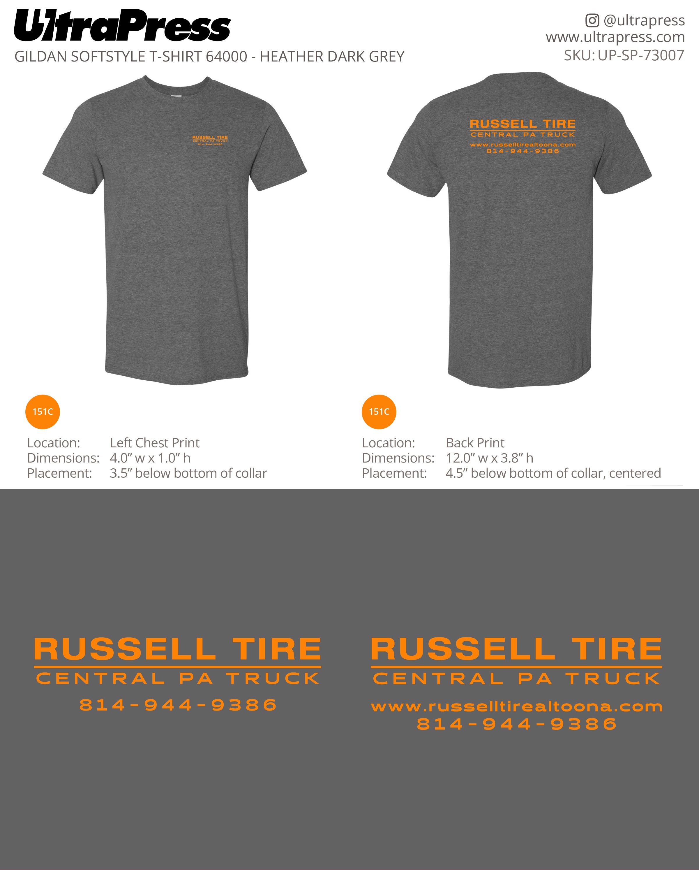 UP-SP-73007 Russell Tire - Lewis Moore 100 Min Qty (Bulk)