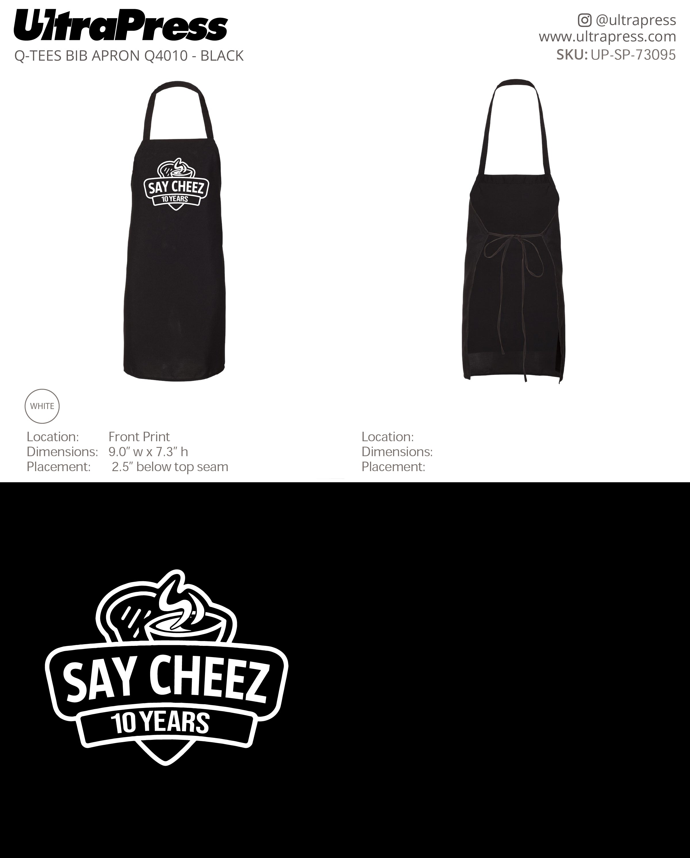 UP-SP-73095 Say Cheez Aprons - Omar Delgado 24 Min Qty (Bulk)