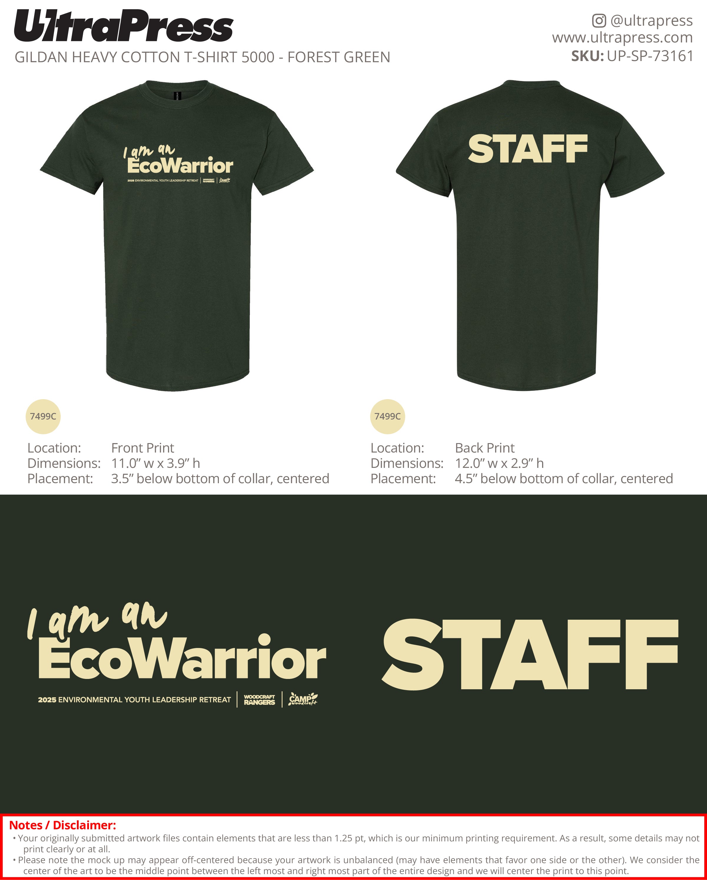 UP-SP-73161 I Am An Eco Warrior Staff - 100 Min Qty (Bulk)