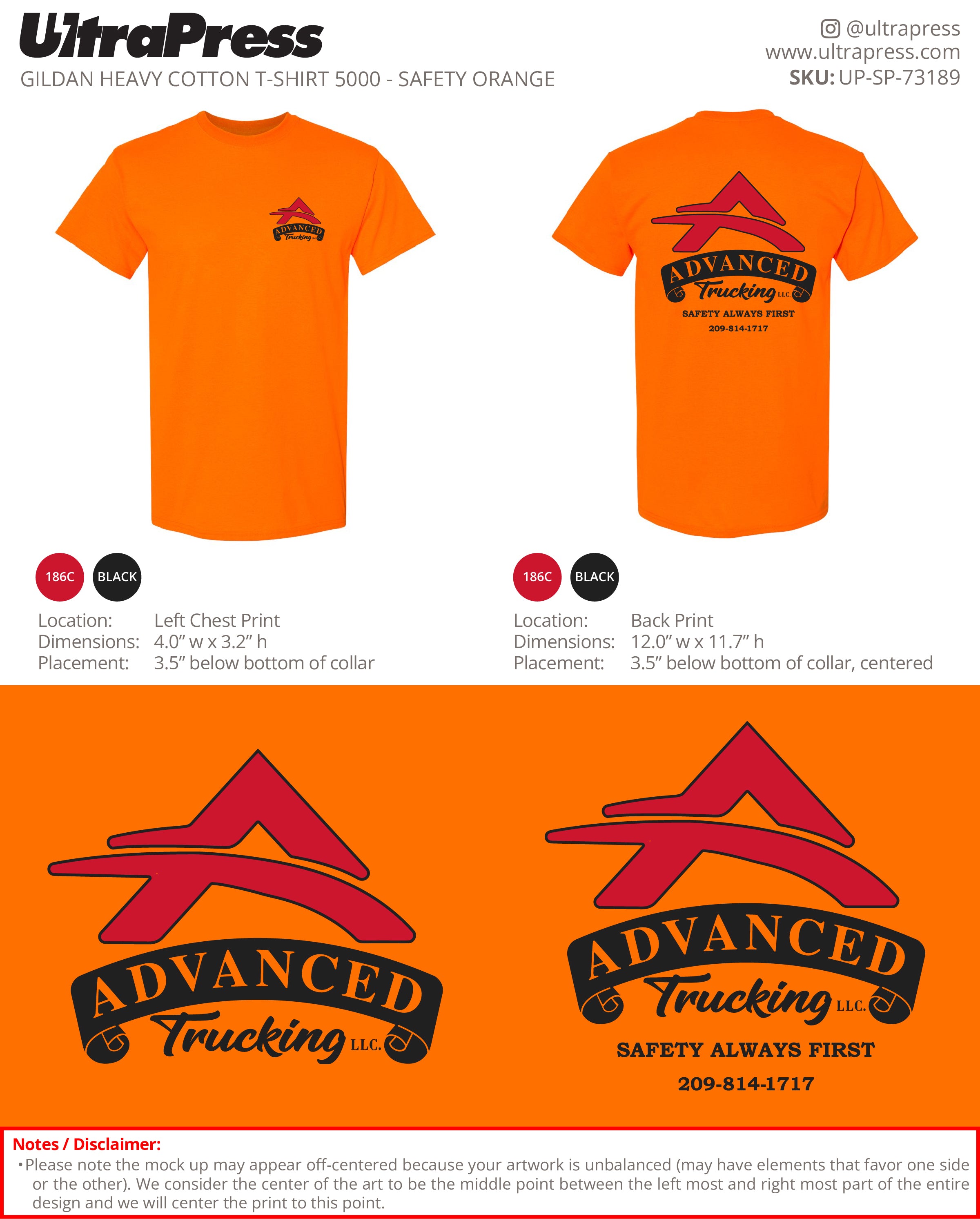 UP-SP-73189 Advanced Trucking LLC - Mandhir Singh 50 Min Qty (Bulk)