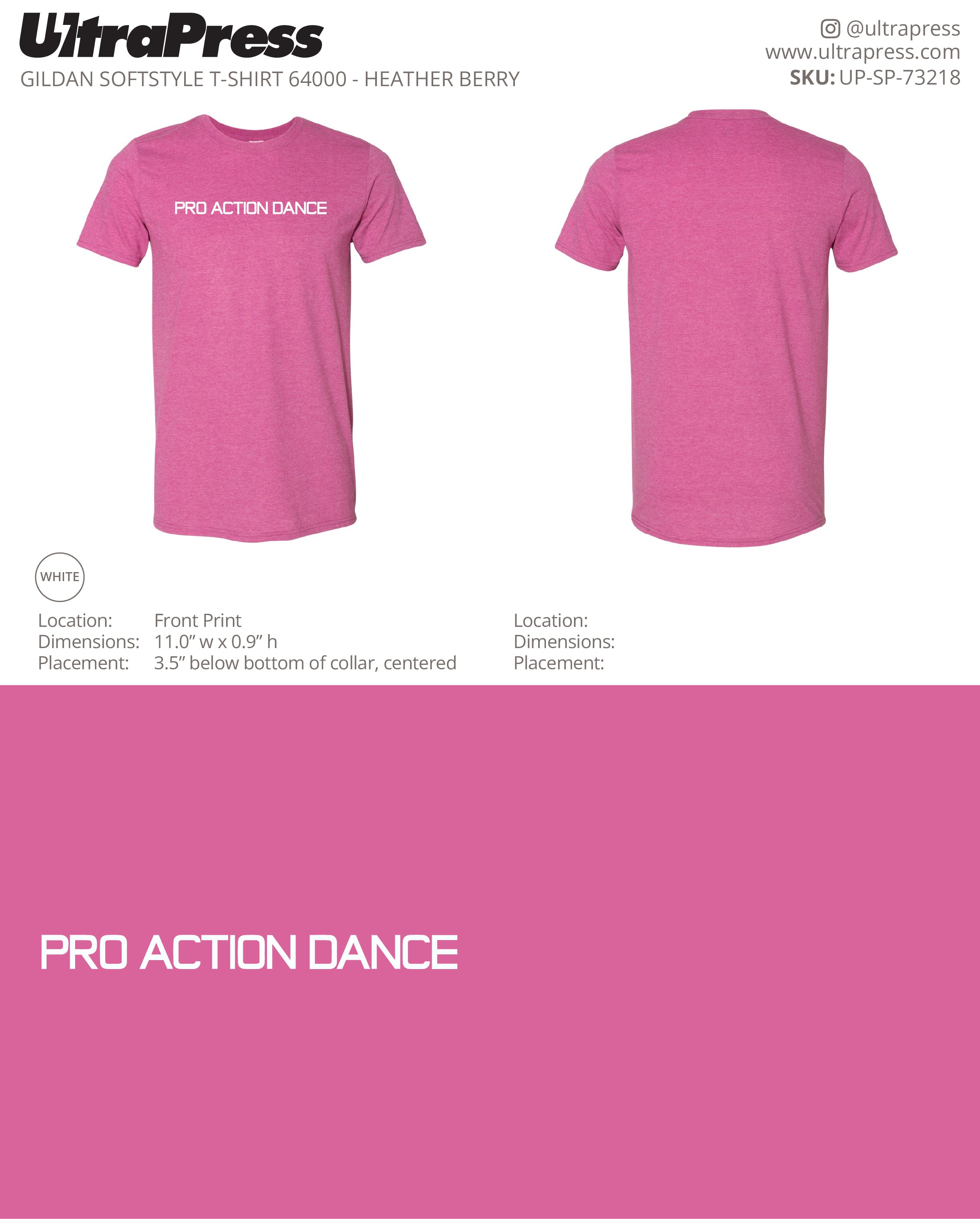 UP-SP-73218 Pro Action Dance - Dan Wilson 100 Pieces Package (Bulk)
