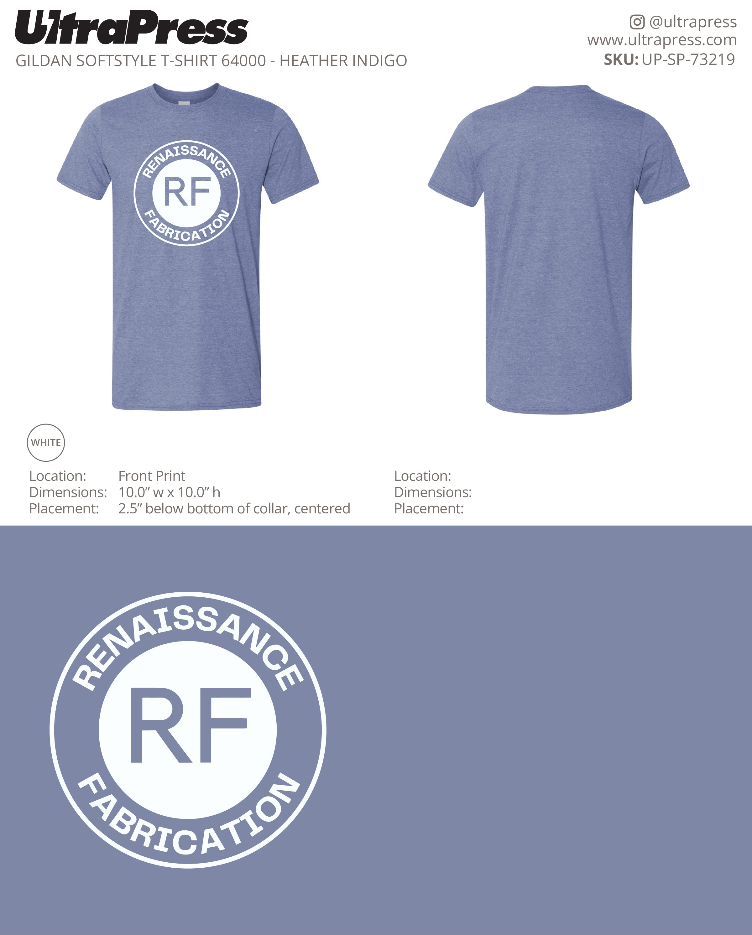 UP-SP-73219 Renaissance Fabrication Round Logo - Robyn Bates 100 Pieces Package (Bulk)