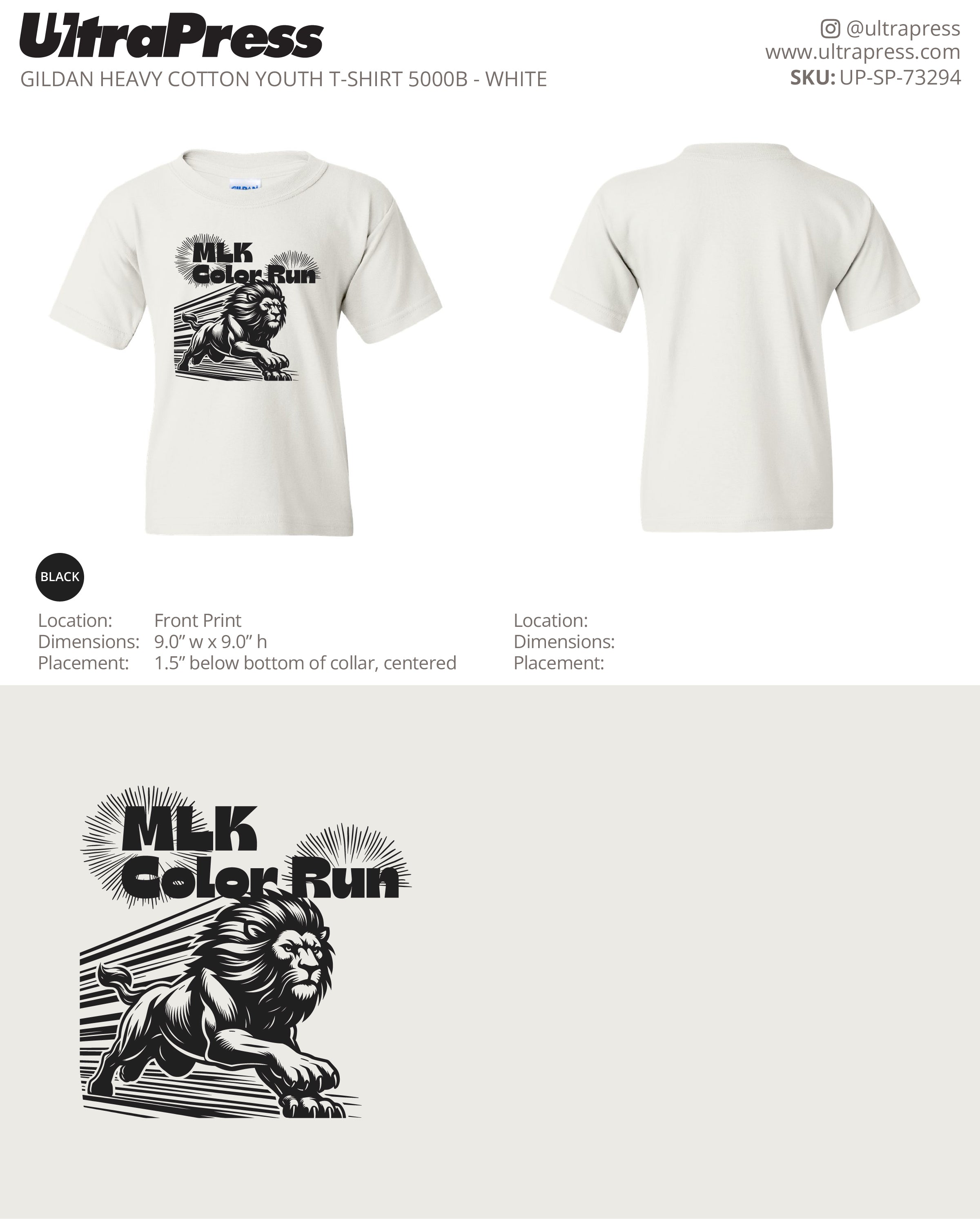 UP-SP-73294 MLK Color Run - Rene' Murphy 100 Pieces Package (Bulk)