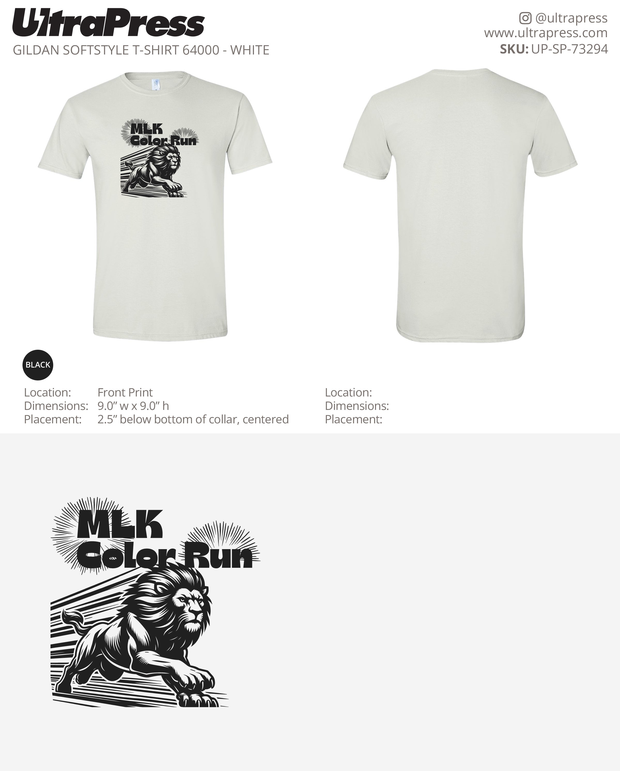 UP-SP-73294 MLK Color Run - Rene' Murphy 100 Pieces Package (Bulk)