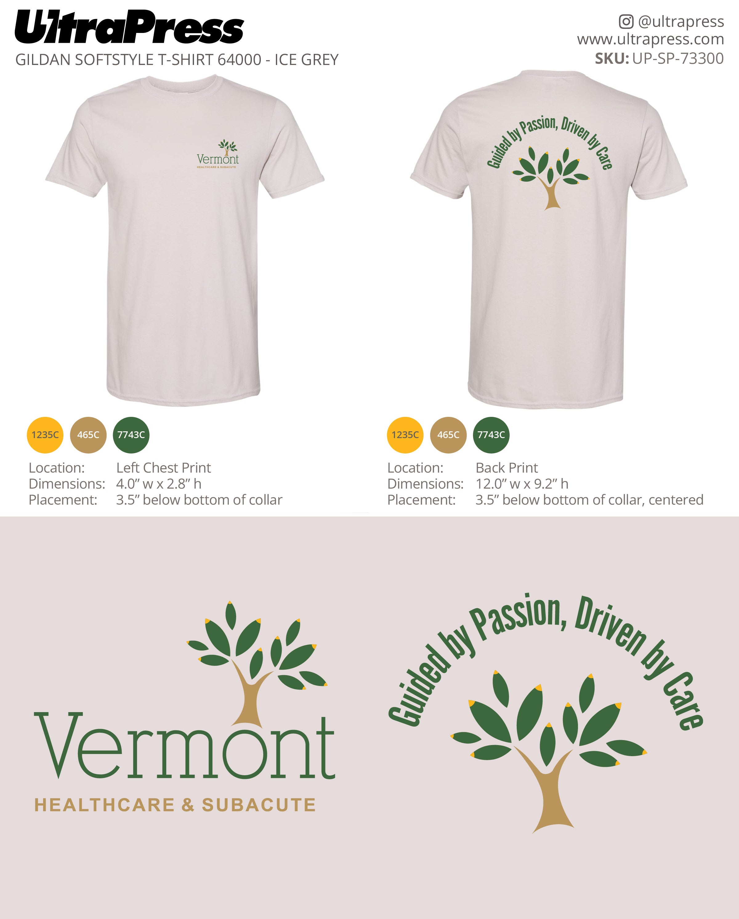 UP-SP-73300 Guided by Passion, Driven by Care - Vermont Healthcare 100 Min Qty (Bulk)