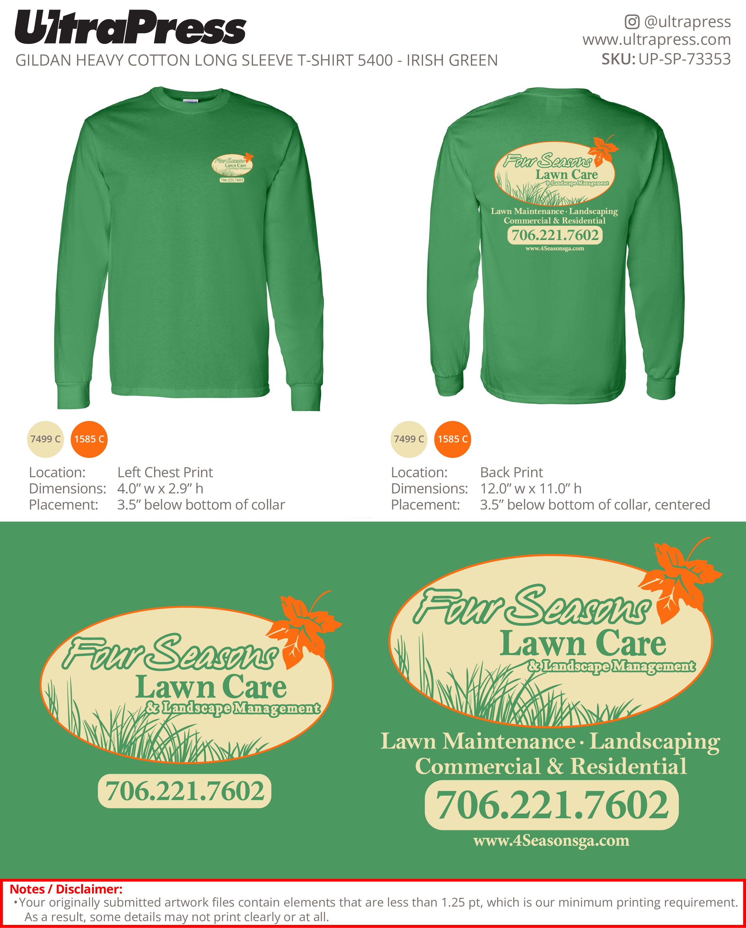 UP-SP-73353 Four Seasons Lawn Care - Mike 100 Min Qty (Bulk)