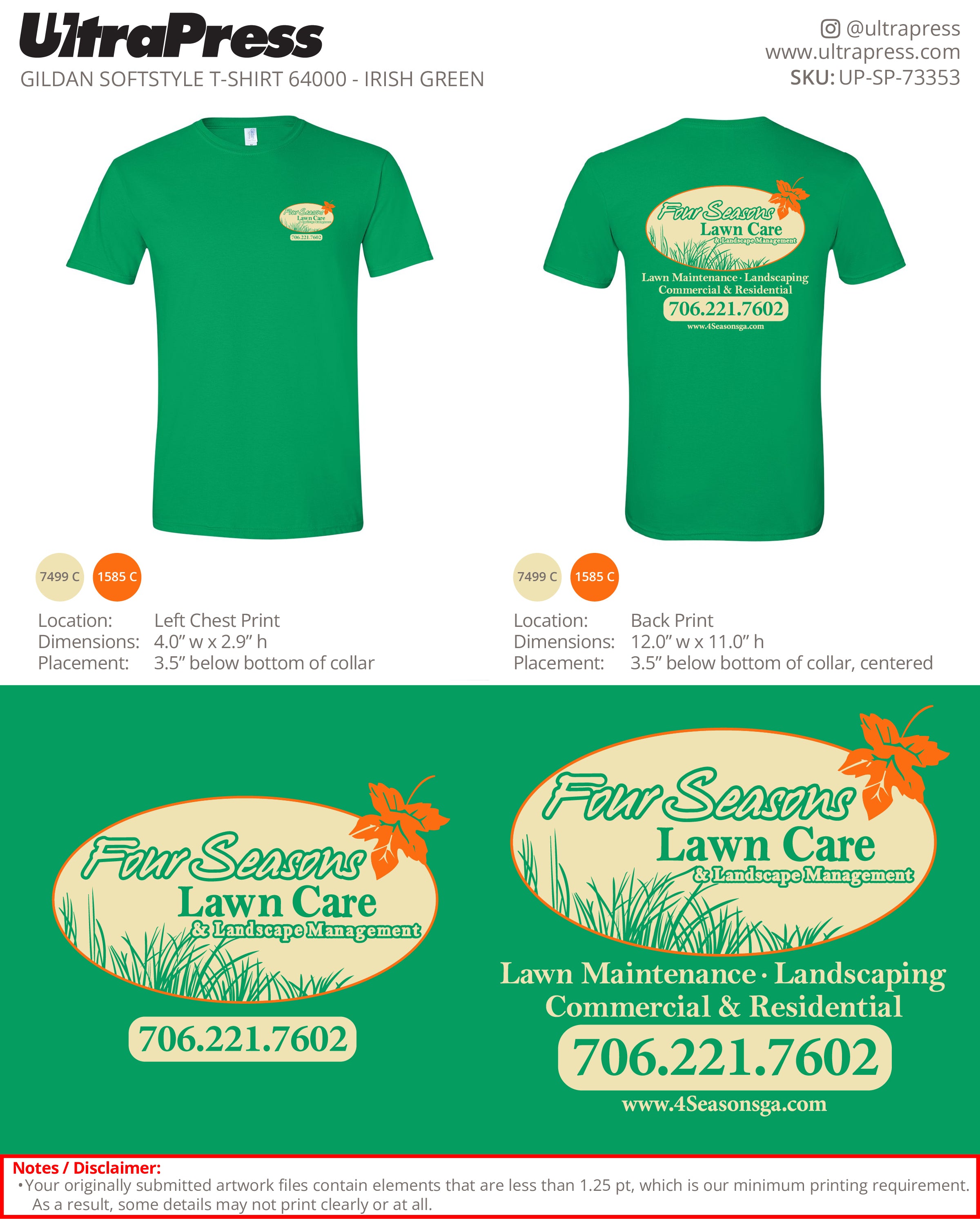 UP-SP-73353 Four Seasons Lawn Care - Mike 100 Min Qty (Bulk)