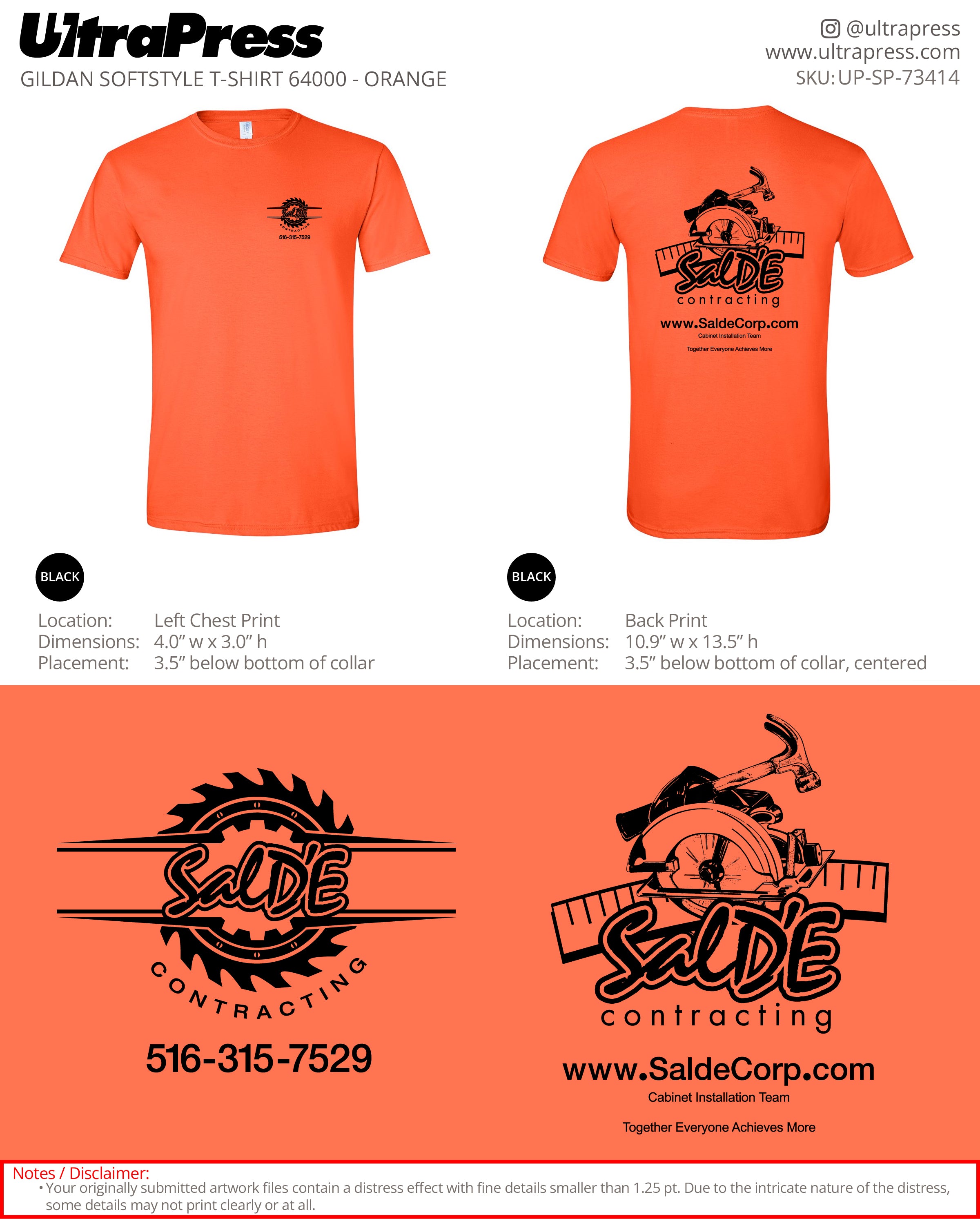 UP-SP-73414 SalD'E Contracting - Sal Delia 100 Min Qty (Bulk)