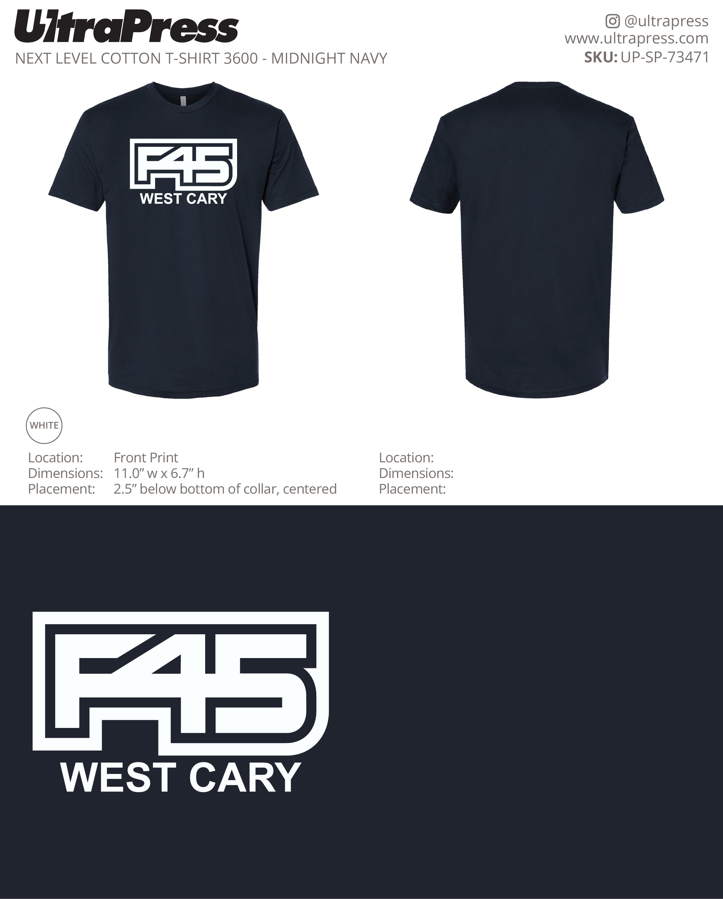 UP-SP-73471 F45 West Cary - Suresh Bhagchandani 100 Min Qty (Bulk)