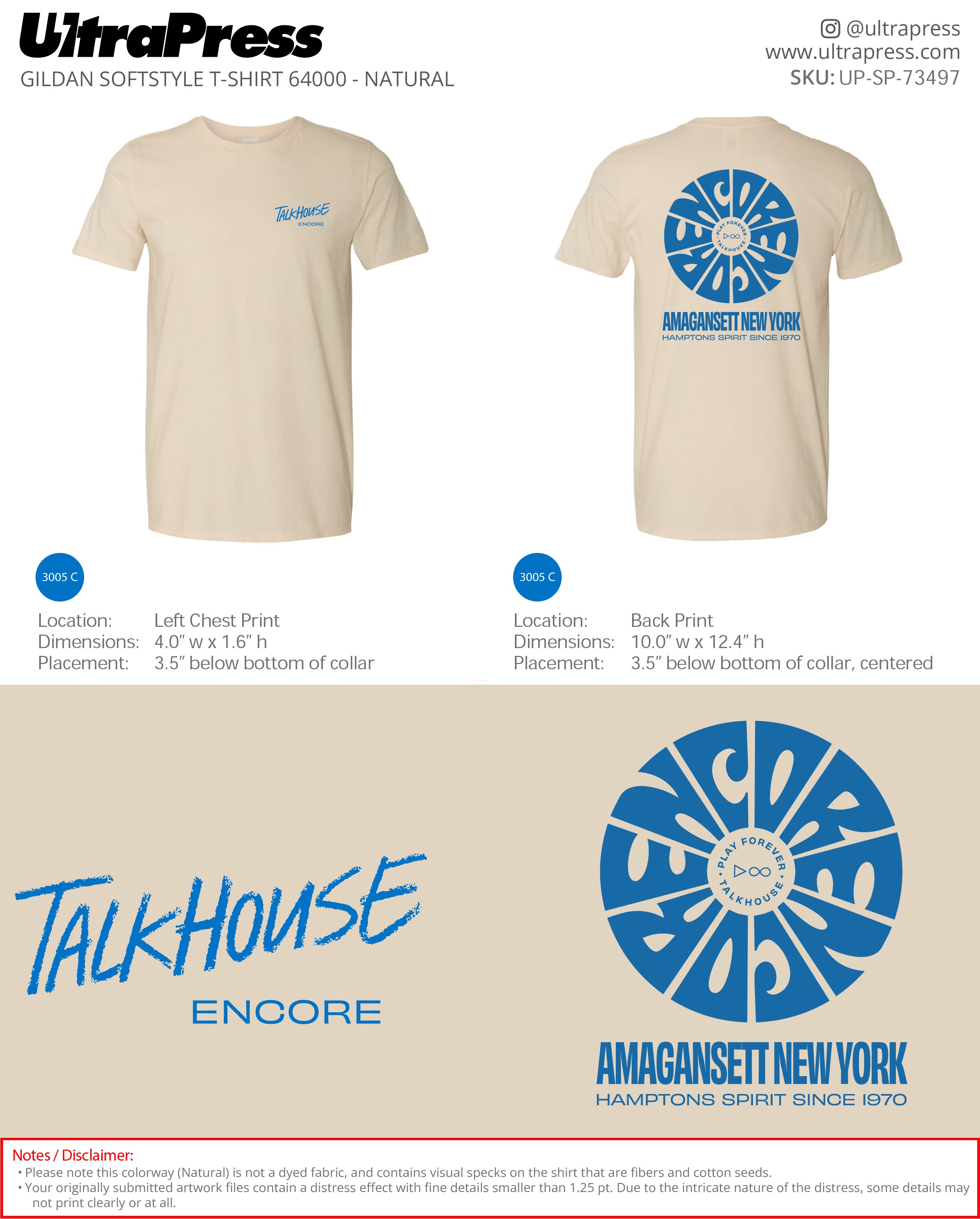 UP-SP-73497 TalkHouse Encore - Ruby Honerkamp 100 Min Qty (Bulk)