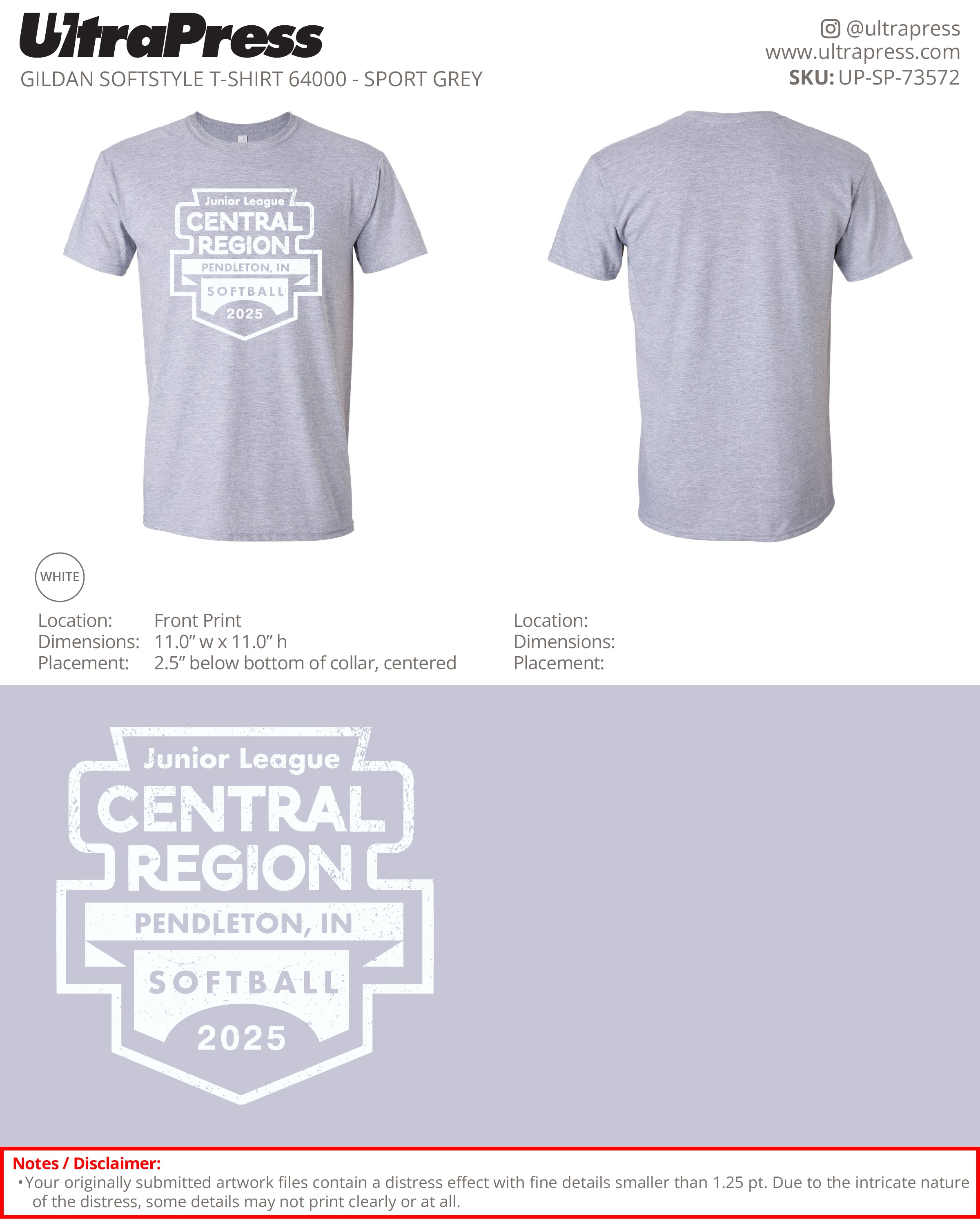 UP-SP-73572 Softball 2025 (White Ink) - Don Mason 100 Pieces Package (Bulk)