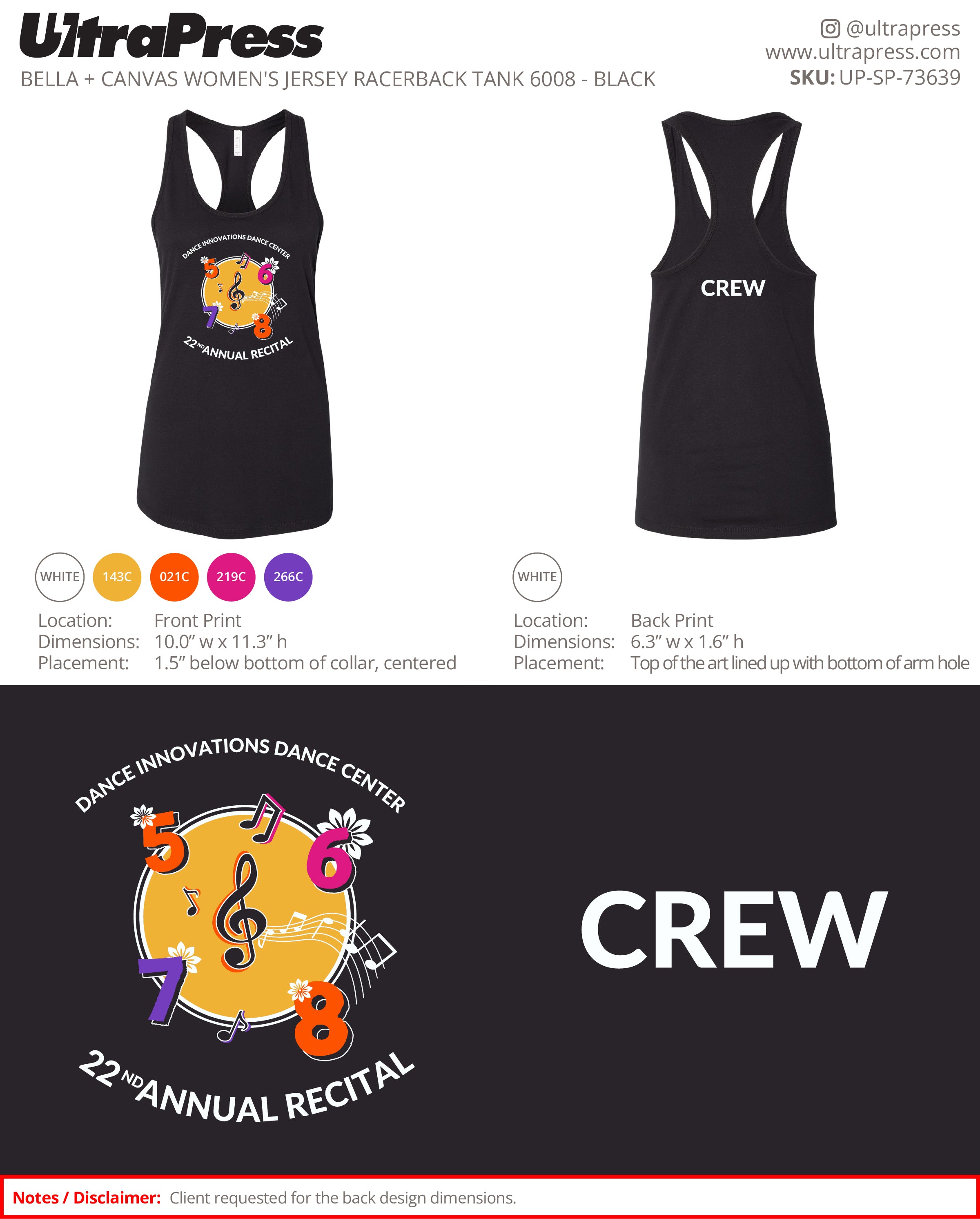 UP-SP-73639 22nd Annual Recital Crew - Katie Fitzpatrick (Bulk)