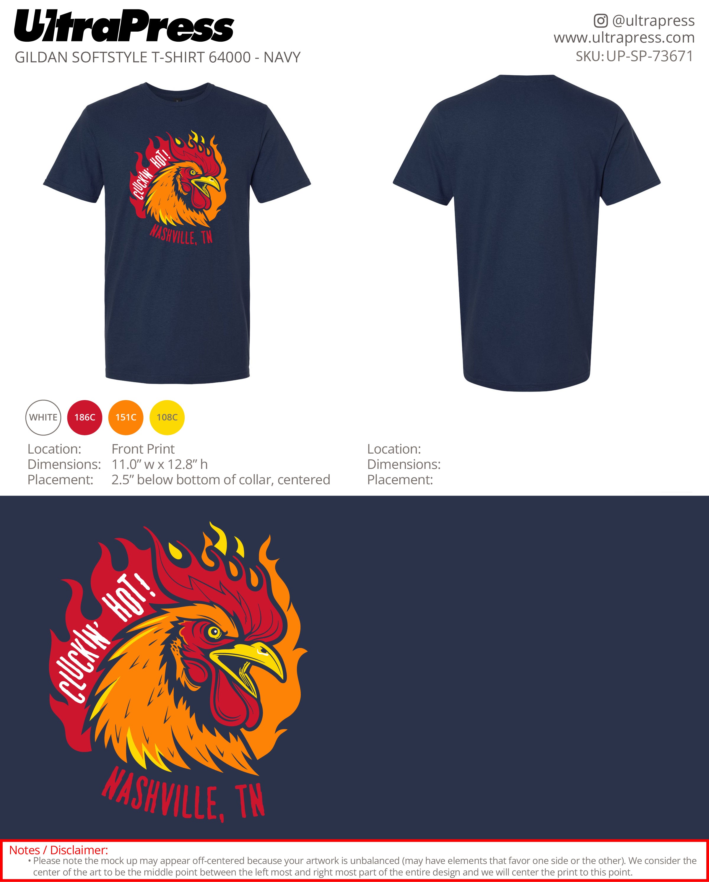 UP-SP-73671 Cluckin' Hot! Nashville TN Hot Chicken - Ilex Pounders 100 Min Qty (Bulk)