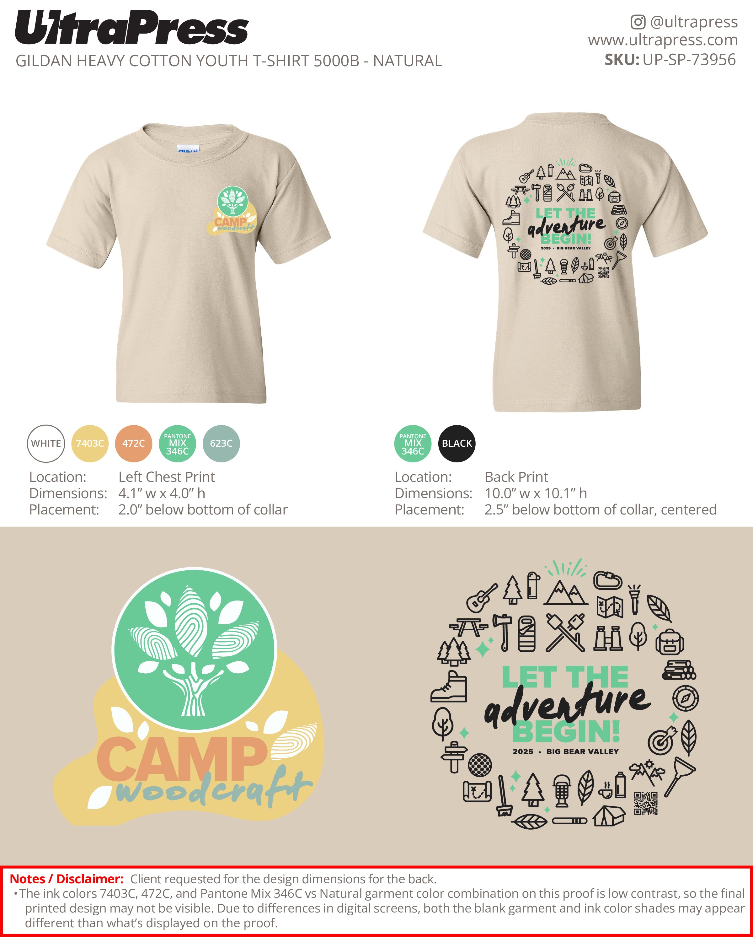 UP-SP-73956 Woodcraft Camp Campers - Israel Serna 400 Min Qty (Bulk)