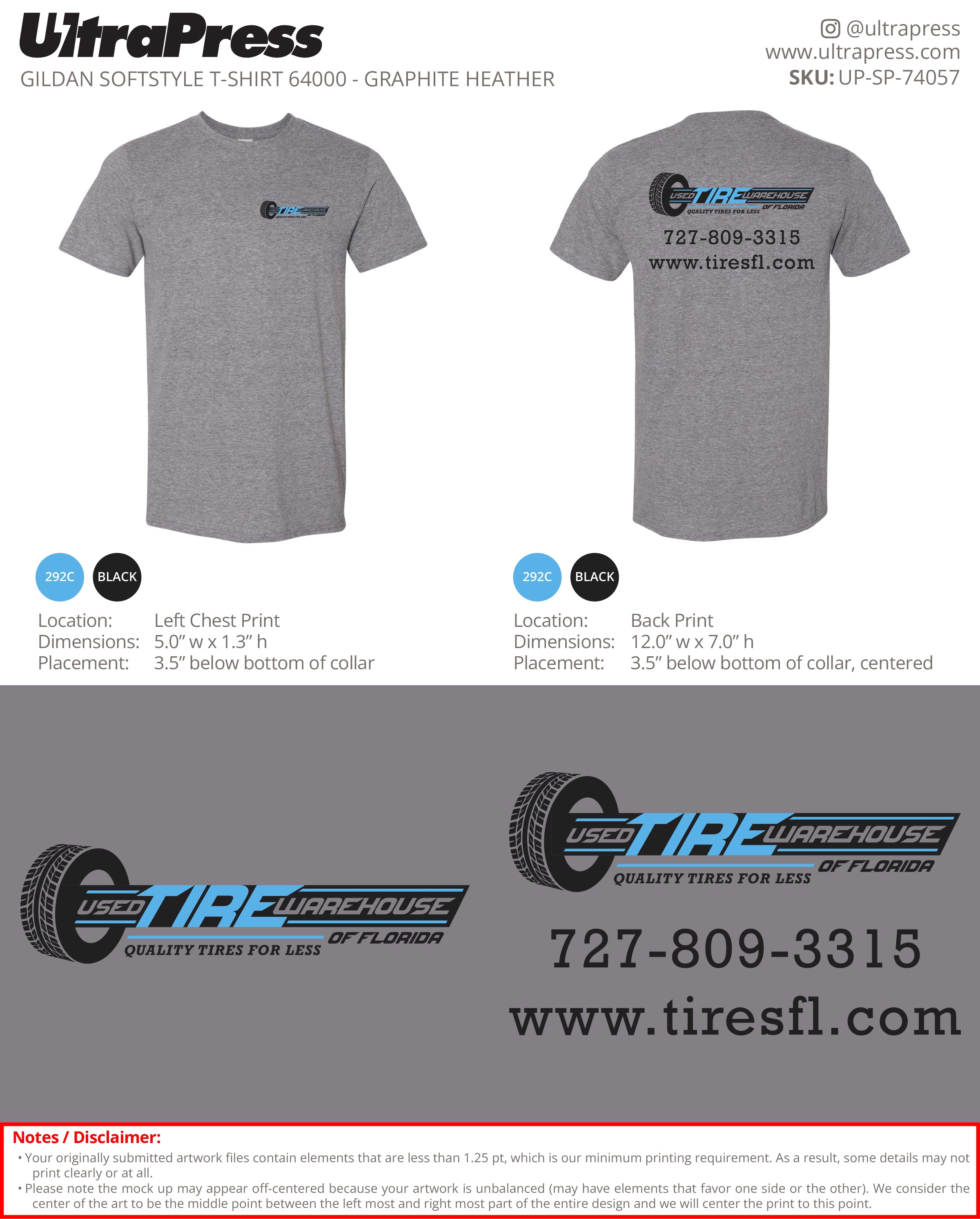 UP-SP-74057 Used Tire Warehouse - Lukas Serafin 50 Min Qty (Bulk)