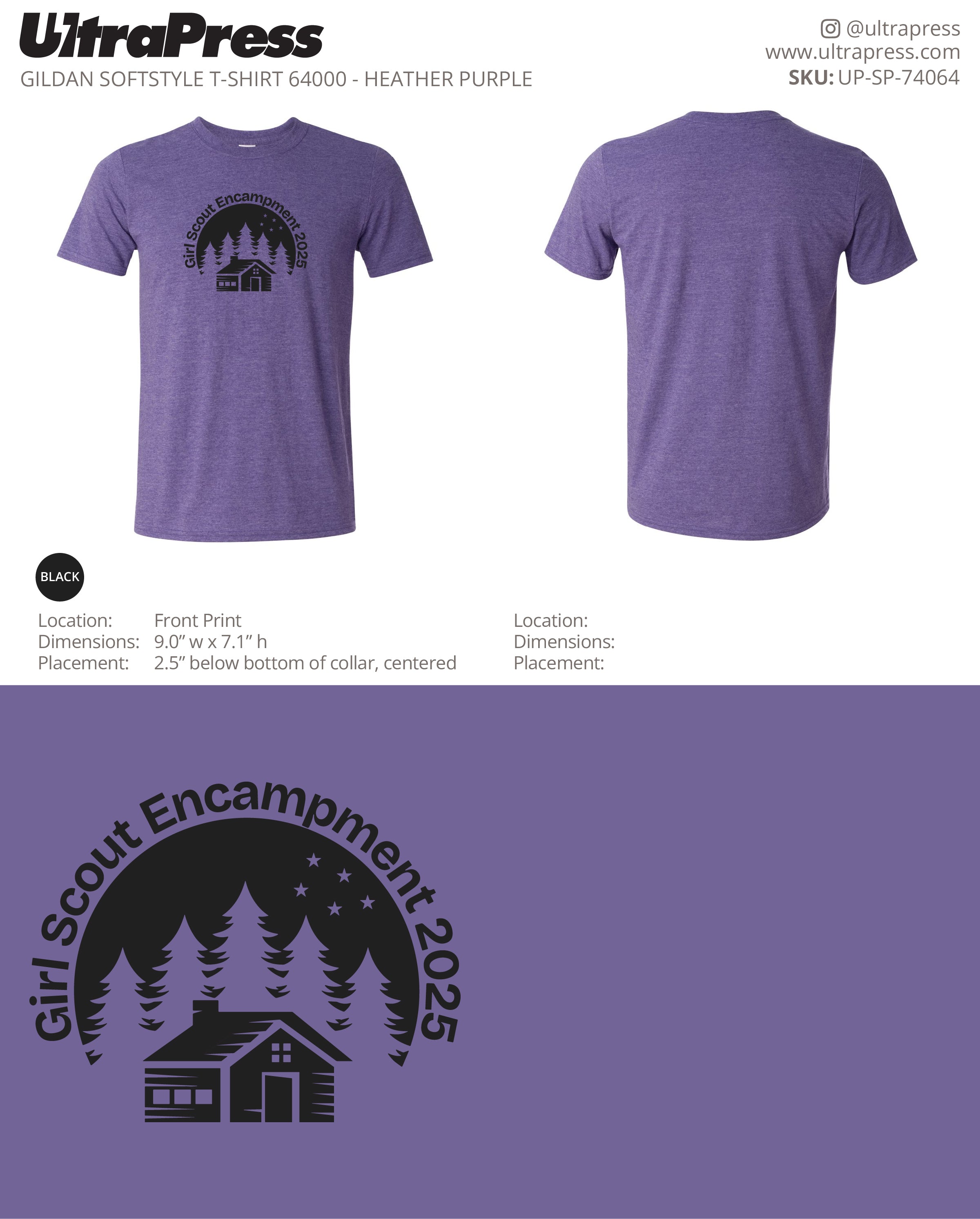 UP-SP-74064 Girl Scout Encampment 2025 - Stacy 100 Min Qty (Bulk)