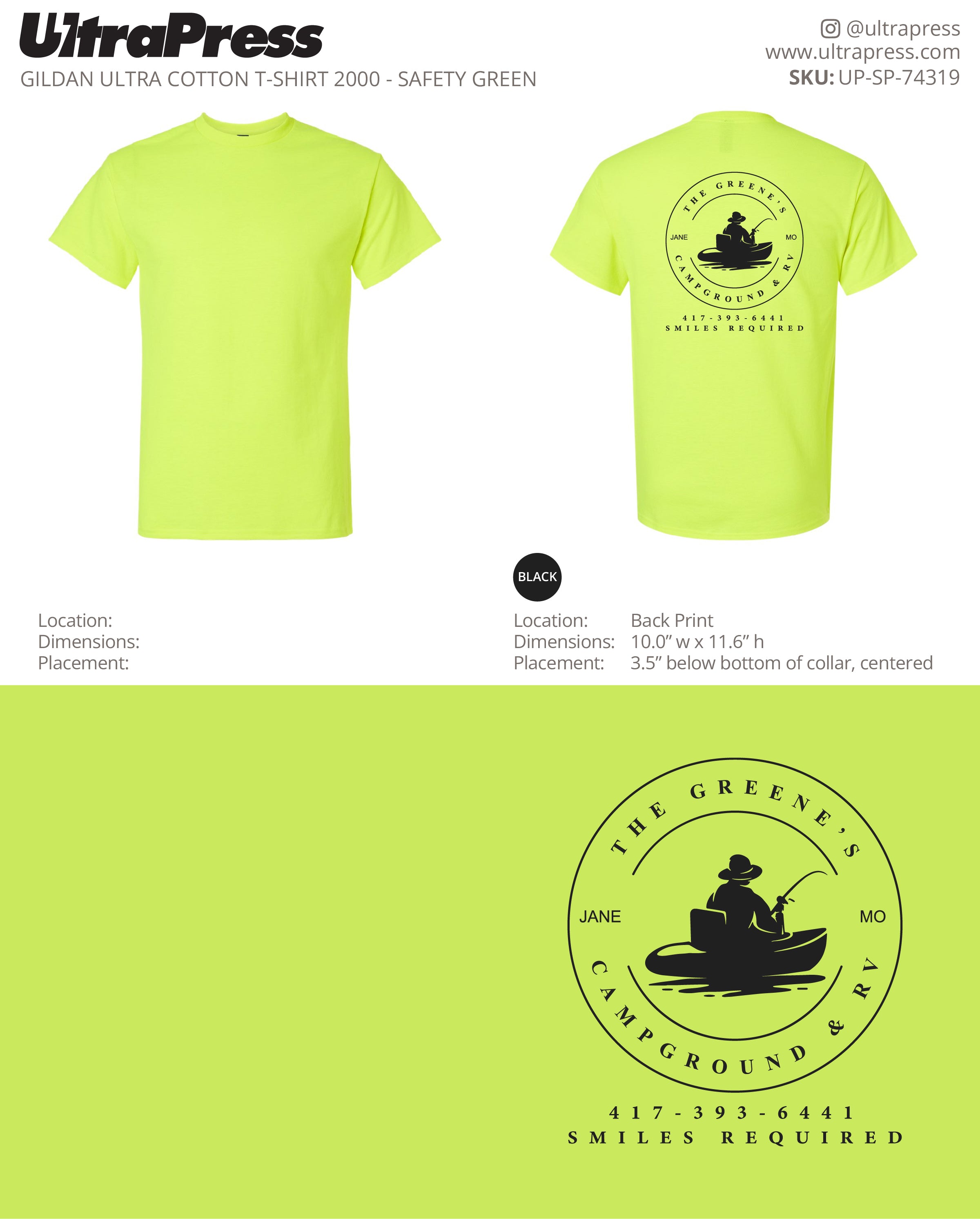 UP-SP-74319 The Greene's Campground & RV - Paul Greene 100 Min Qty (Bulk)