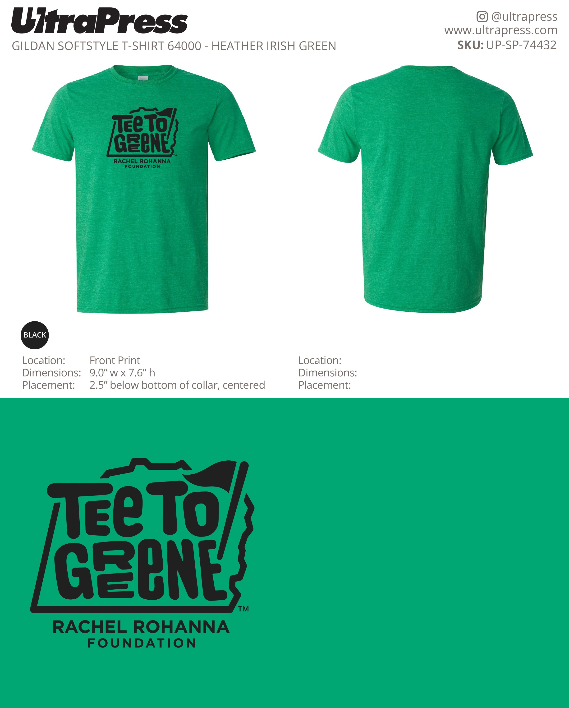 UP-SP-74432 Tee To Greene - Trista Morris 100 Min Qty (Bulk)