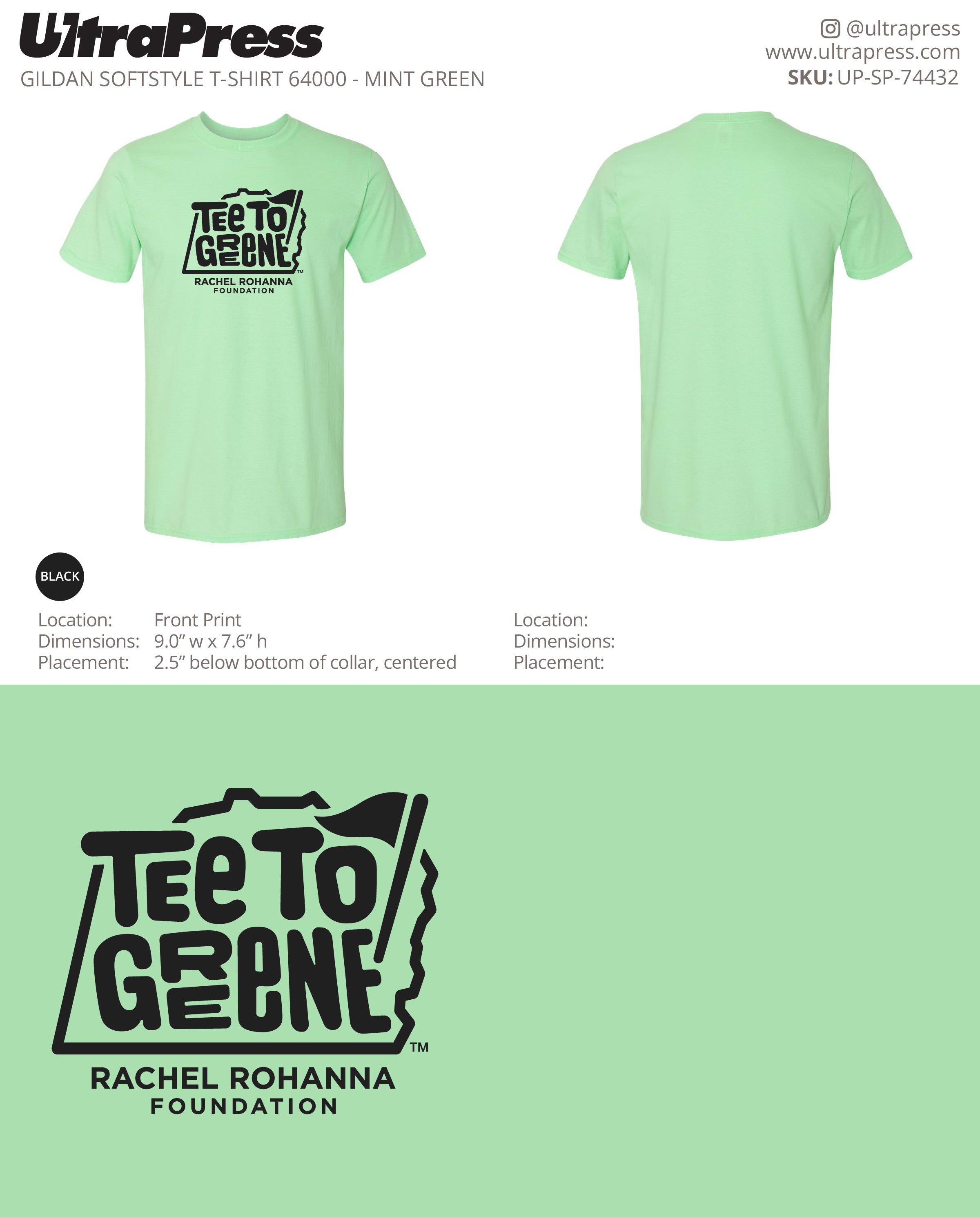 UP-SP-74432 Tee To Greene - Trista Morris 100 Min Qty (Bulk)