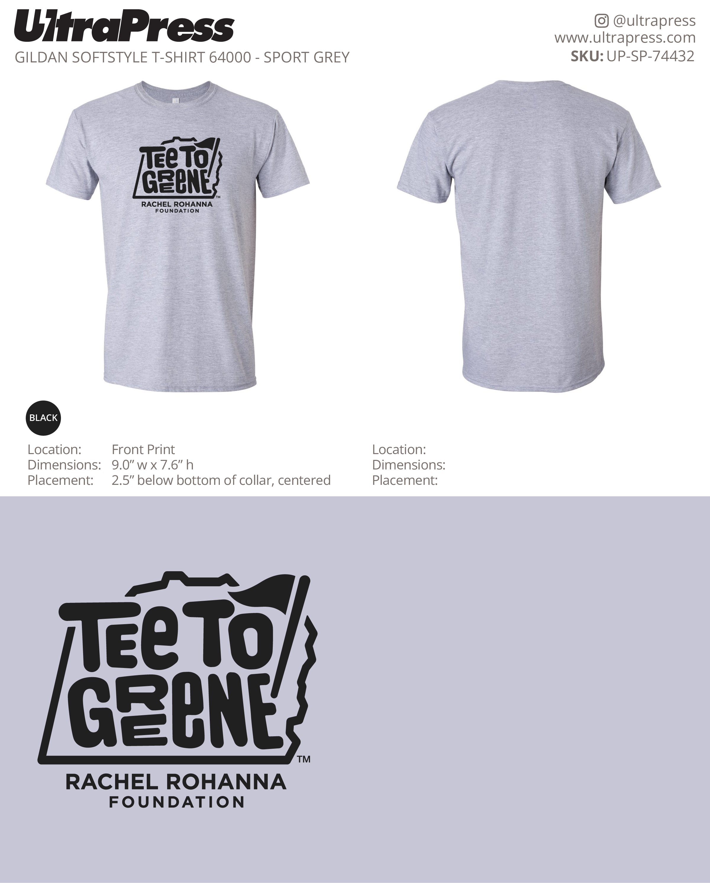 UP-SP-74432 Tee To Greene - Trista Morris 100 Min Qty (Bulk)