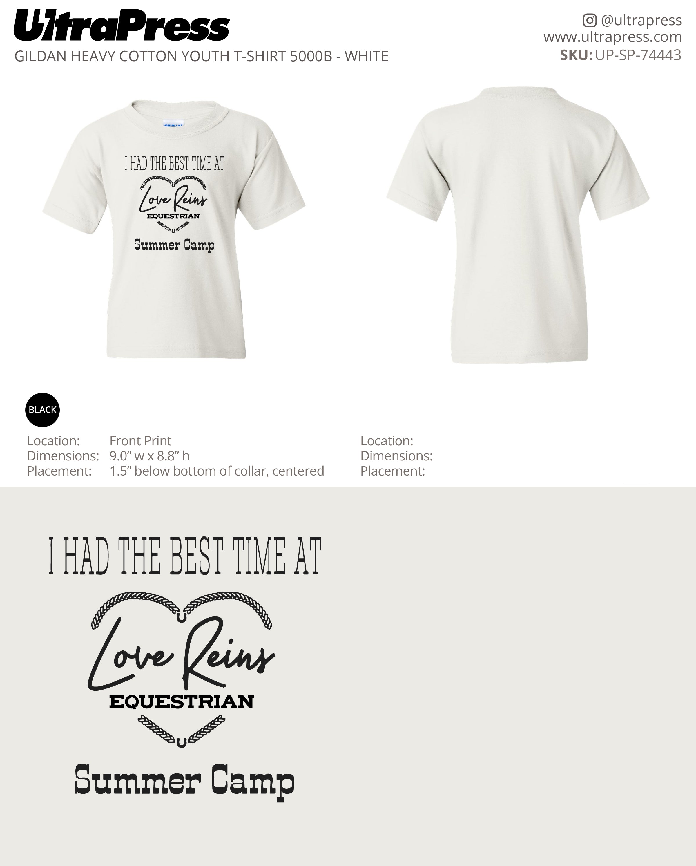 UP-SP-74443 Love Reins Equestrian - Emma Love 100 Min Qty (Bulk)