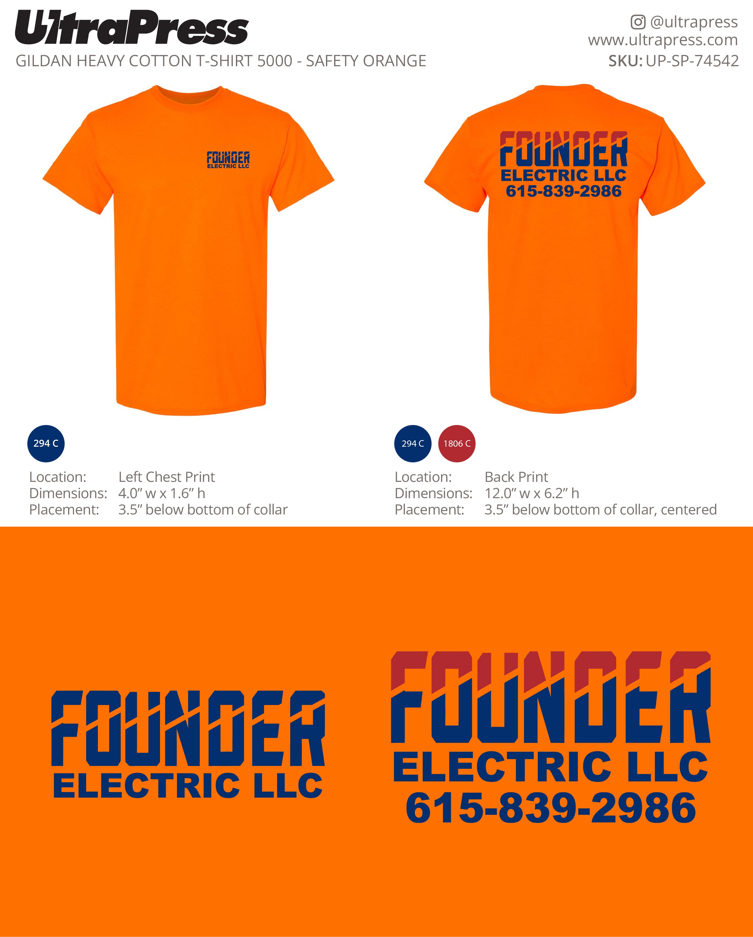 UP-SP-74542 Founder Electric LLC - Ileana Sanchez 50 Min Qty (Bulk)