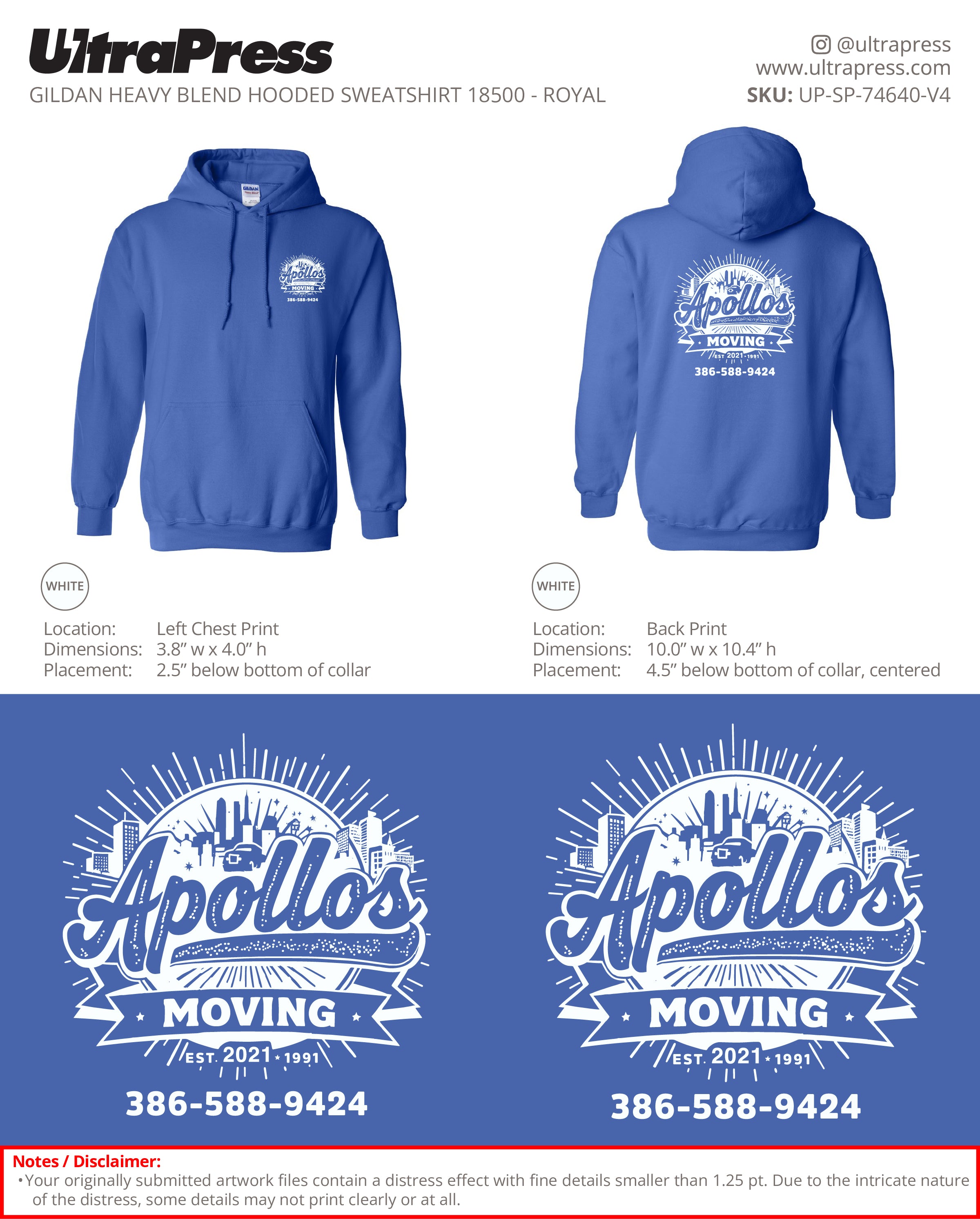 UP-SP-74640 Apollos Moving Hoodies - Henrick Bailey - 50 Min Qty - Package Deal (Bulk)