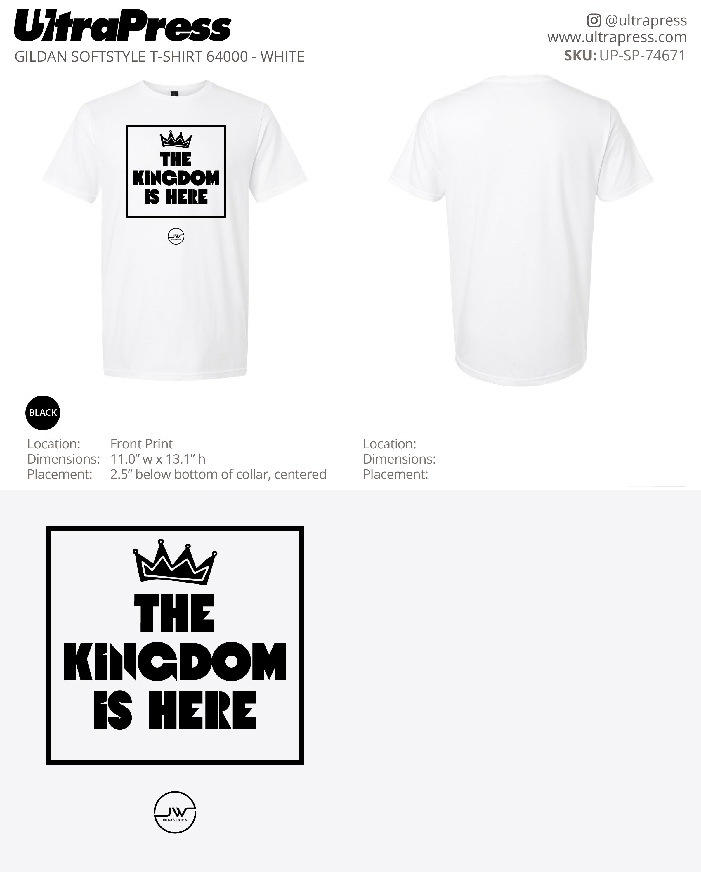 UP-SP-74671 The Kingdom is Here (White Shirts) - Jason Wilson 50 Min Qty (Bulk)
