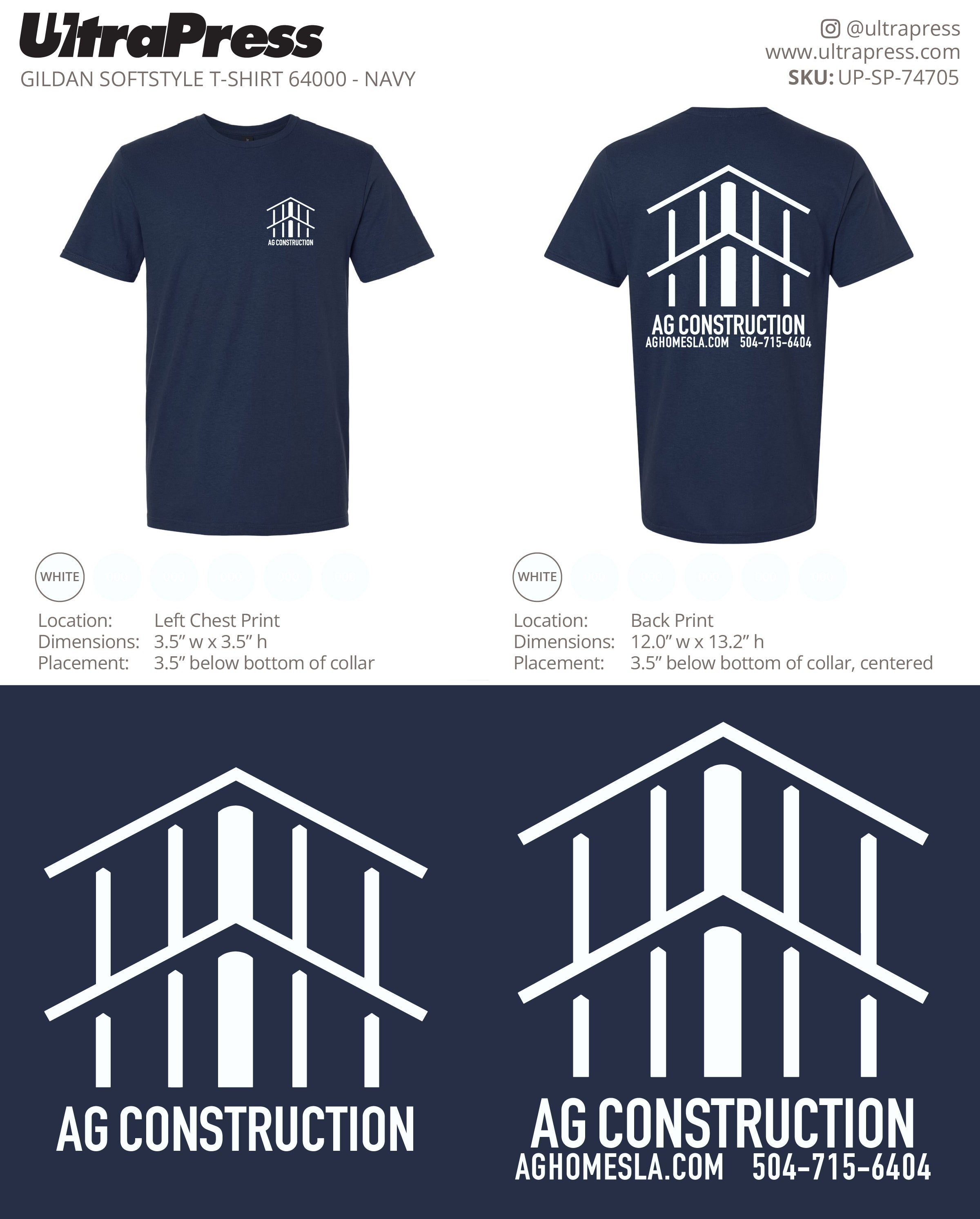 UP-SP-74705 AG Construction- Charles Gatlin 100 Min Qty (Bulk)