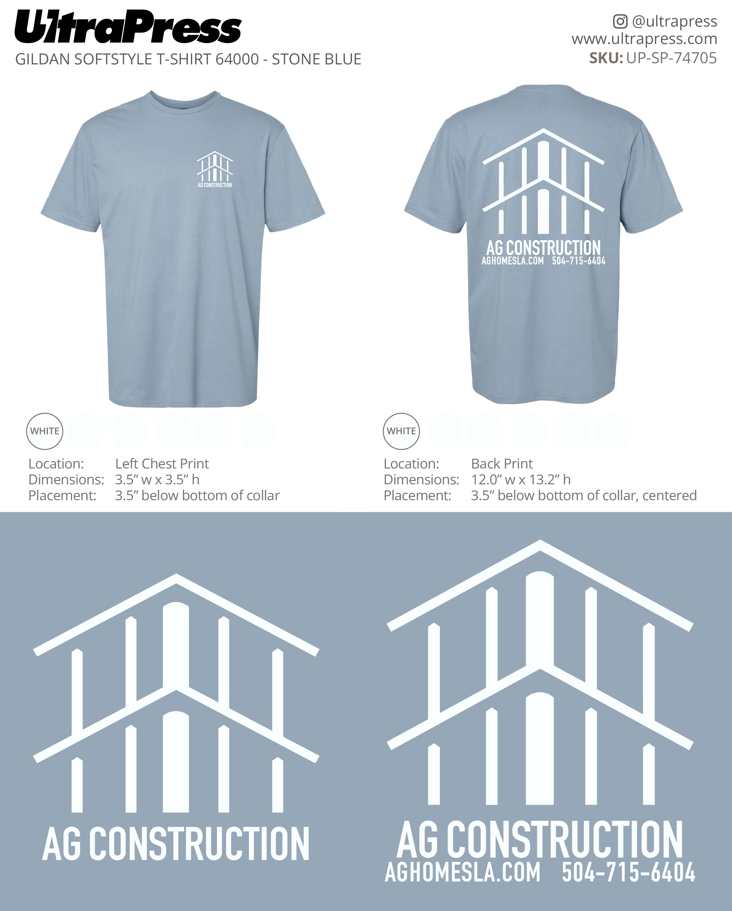 UP-SP-74705 AG Construction- Charles Gatlin 100 Min Qty (Bulk)