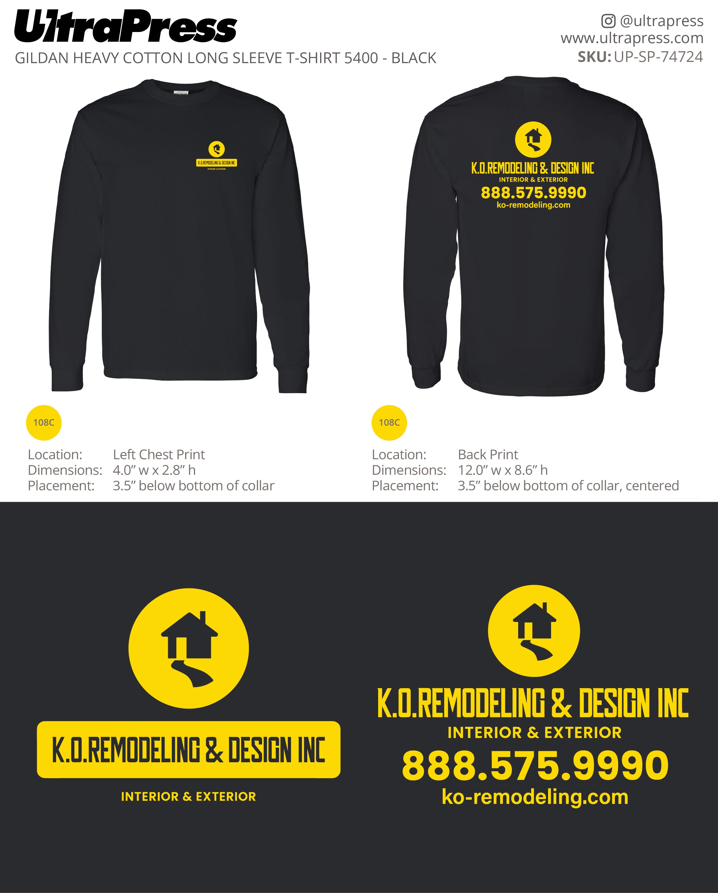 UP-SP-74724 K.O. Remodeling & Design Inc - Moshe Ida 50 Pieces Package (Bulk)