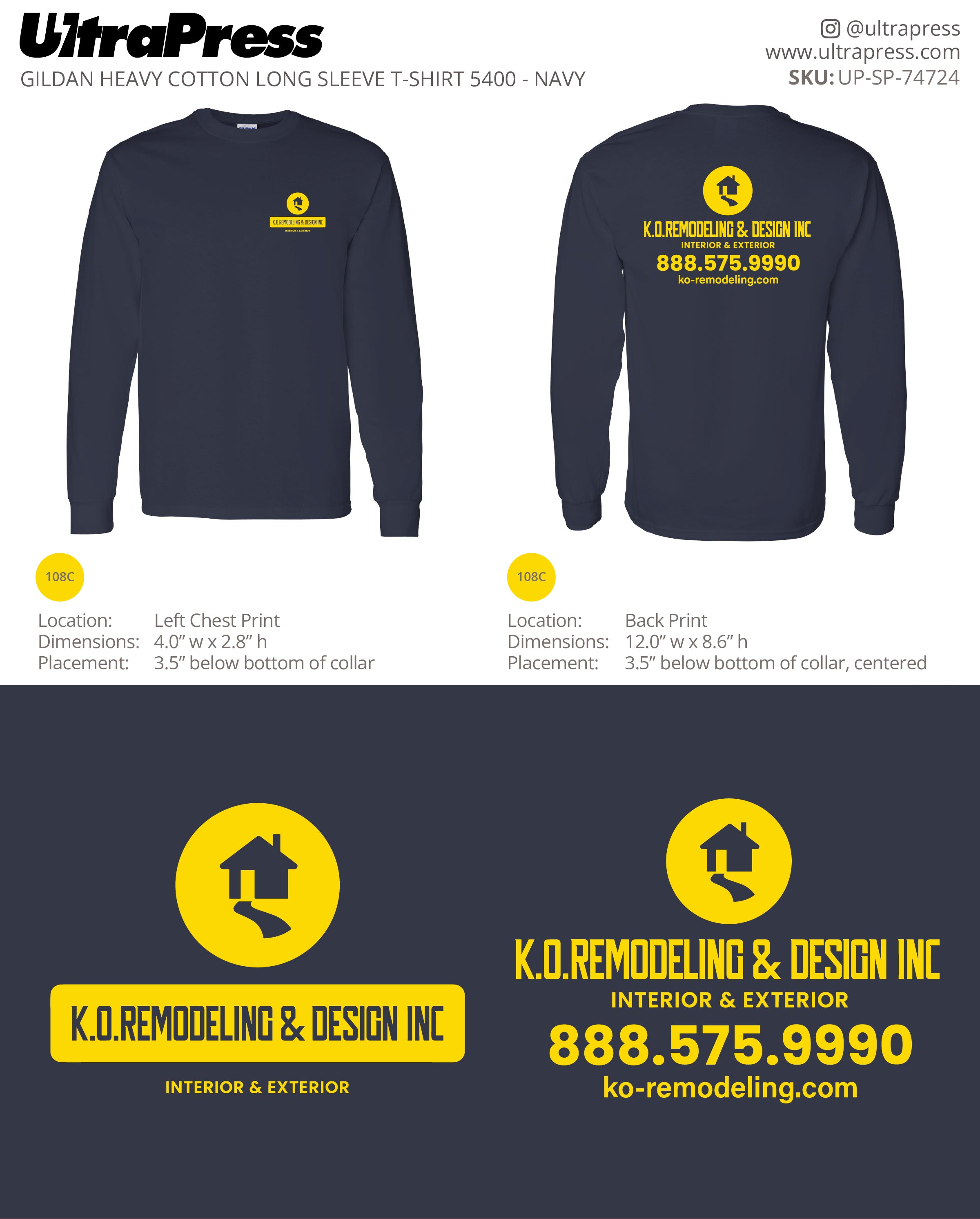 UP-SP-74724 K.O. Remodeling & Design Inc - Moshe Ida 50 Pieces Package (Bulk)