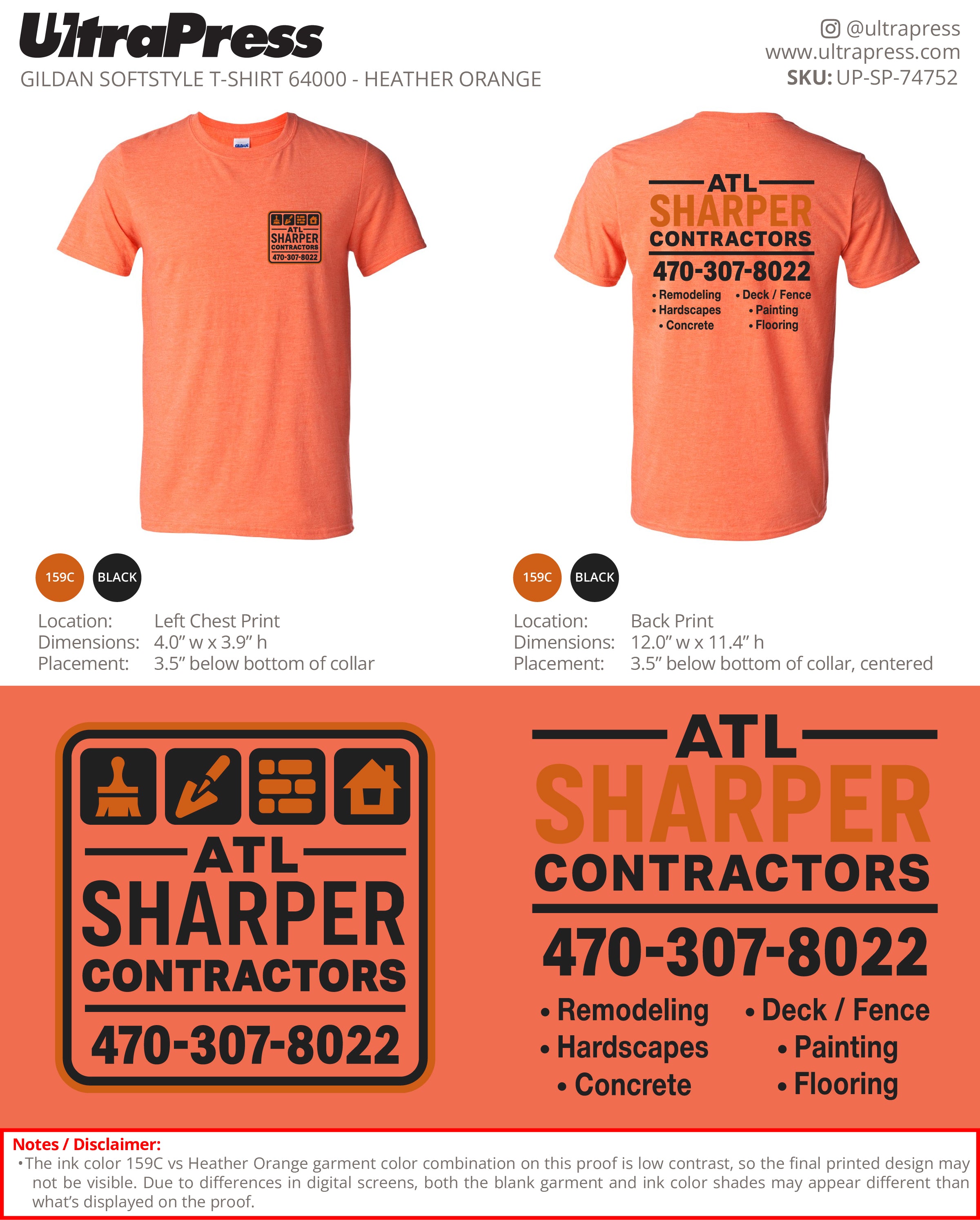 UP-SP-74752 Atl Sharper Contractors - Leticia Sifuentes 100 Min Qty (Bulk)
