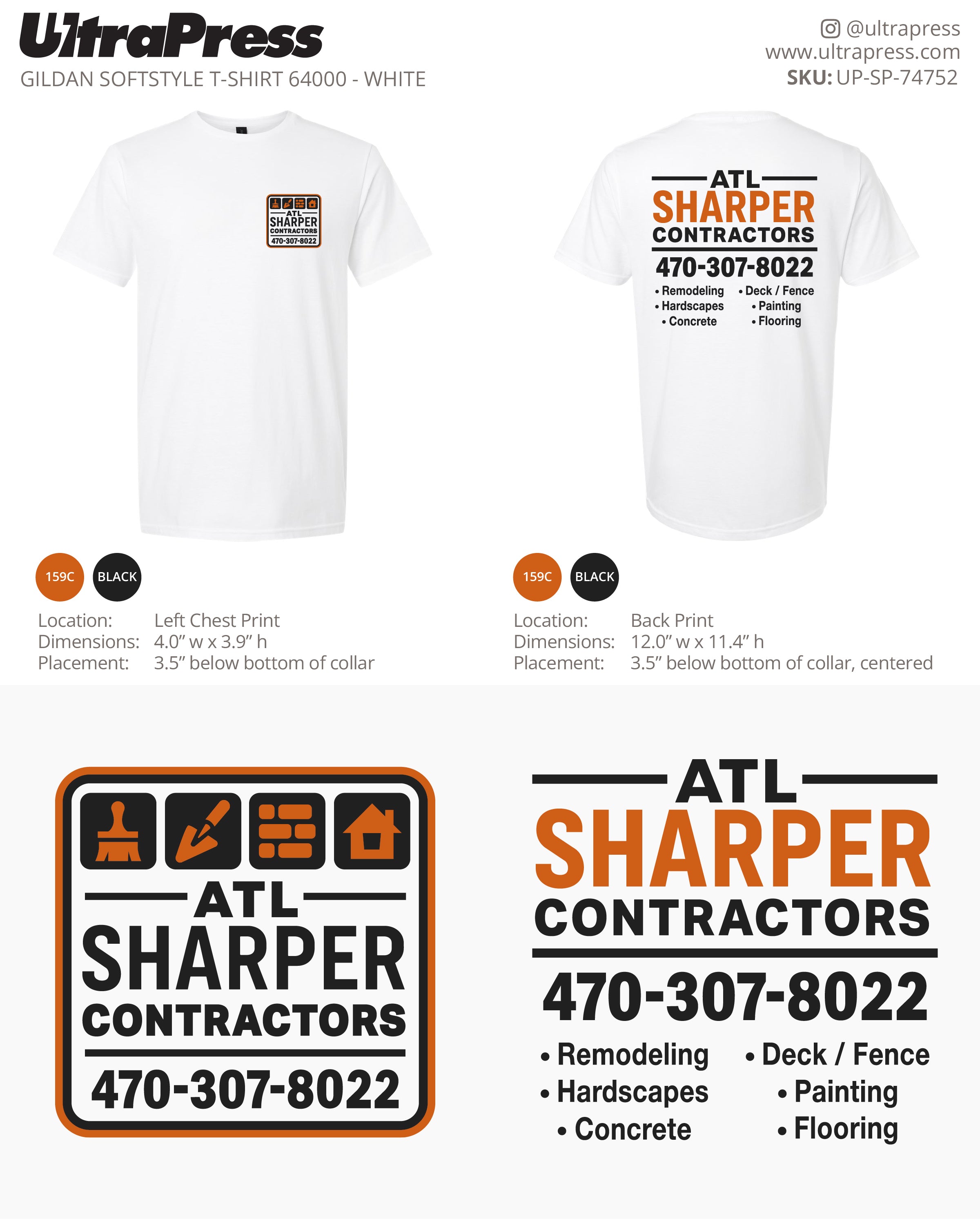 UP-SP-74752 Atl Sharper Contractors - Leticia Sifuentes 100 Min Qty (Bulk)