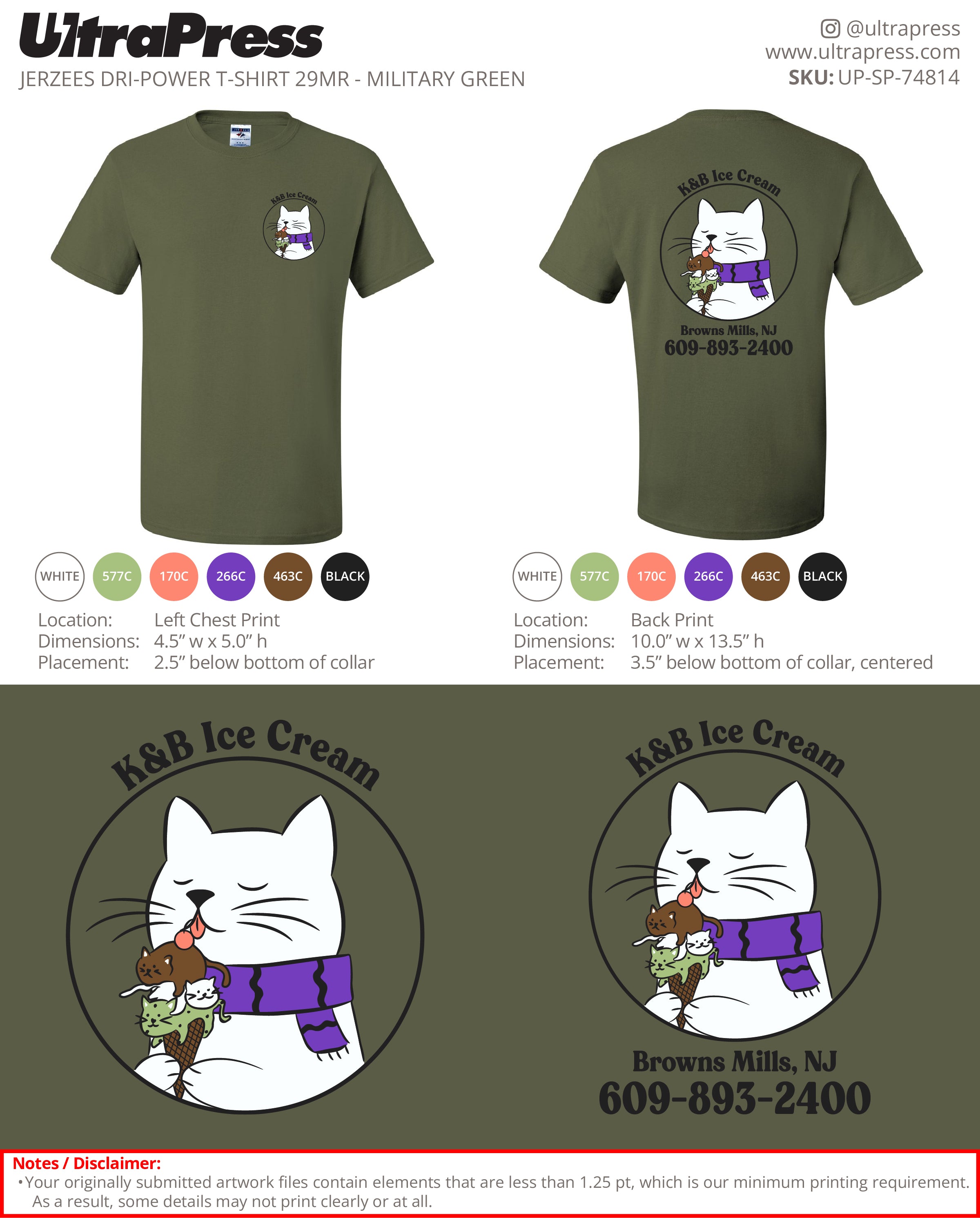 UP-SP-74814 K&B Ice Cream - Glenn Hansen 100 Min Qty (Bulk)