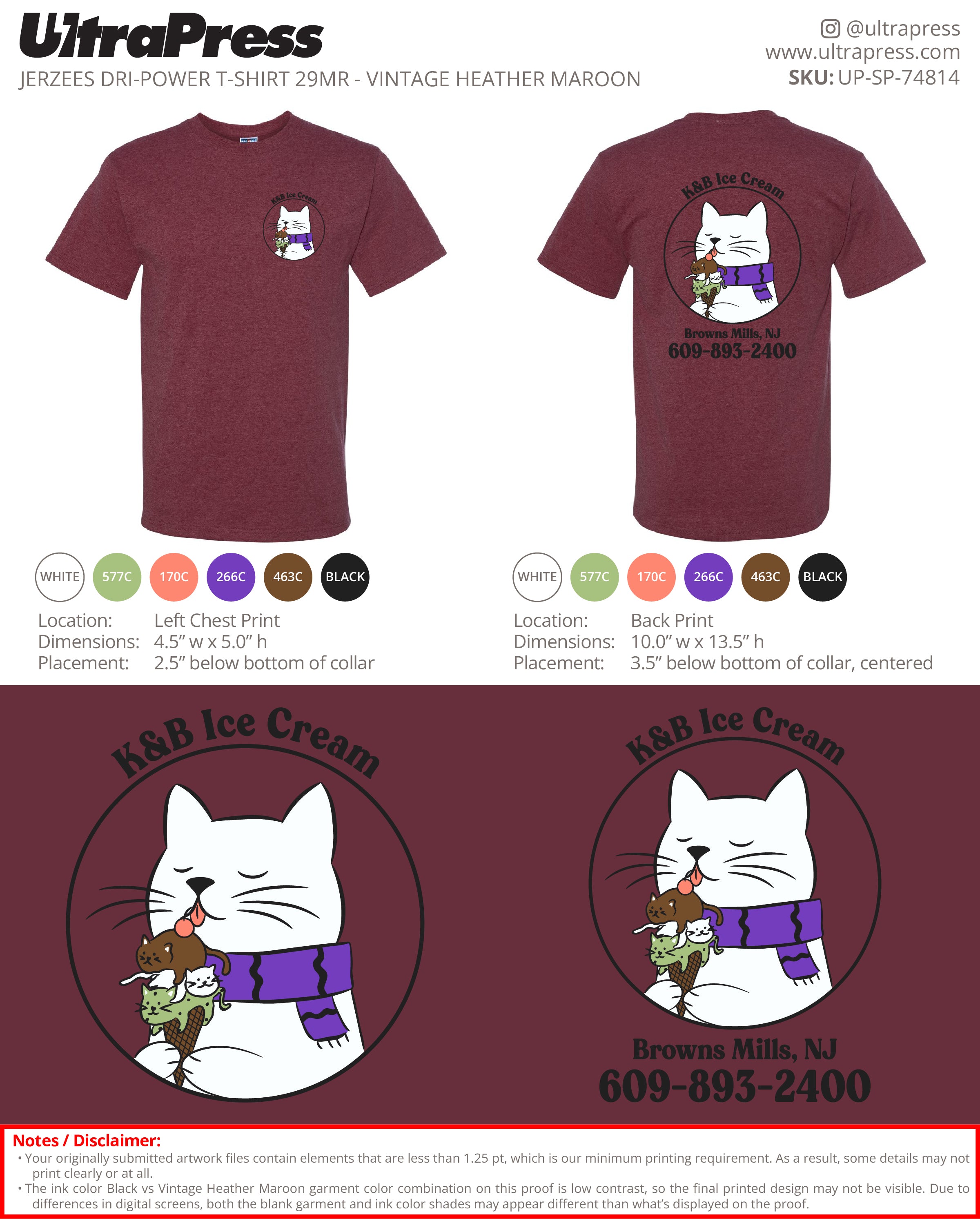 UP-SP-74814 K&B Ice Cream - Glenn Hansen 100 Min Qty (Bulk)