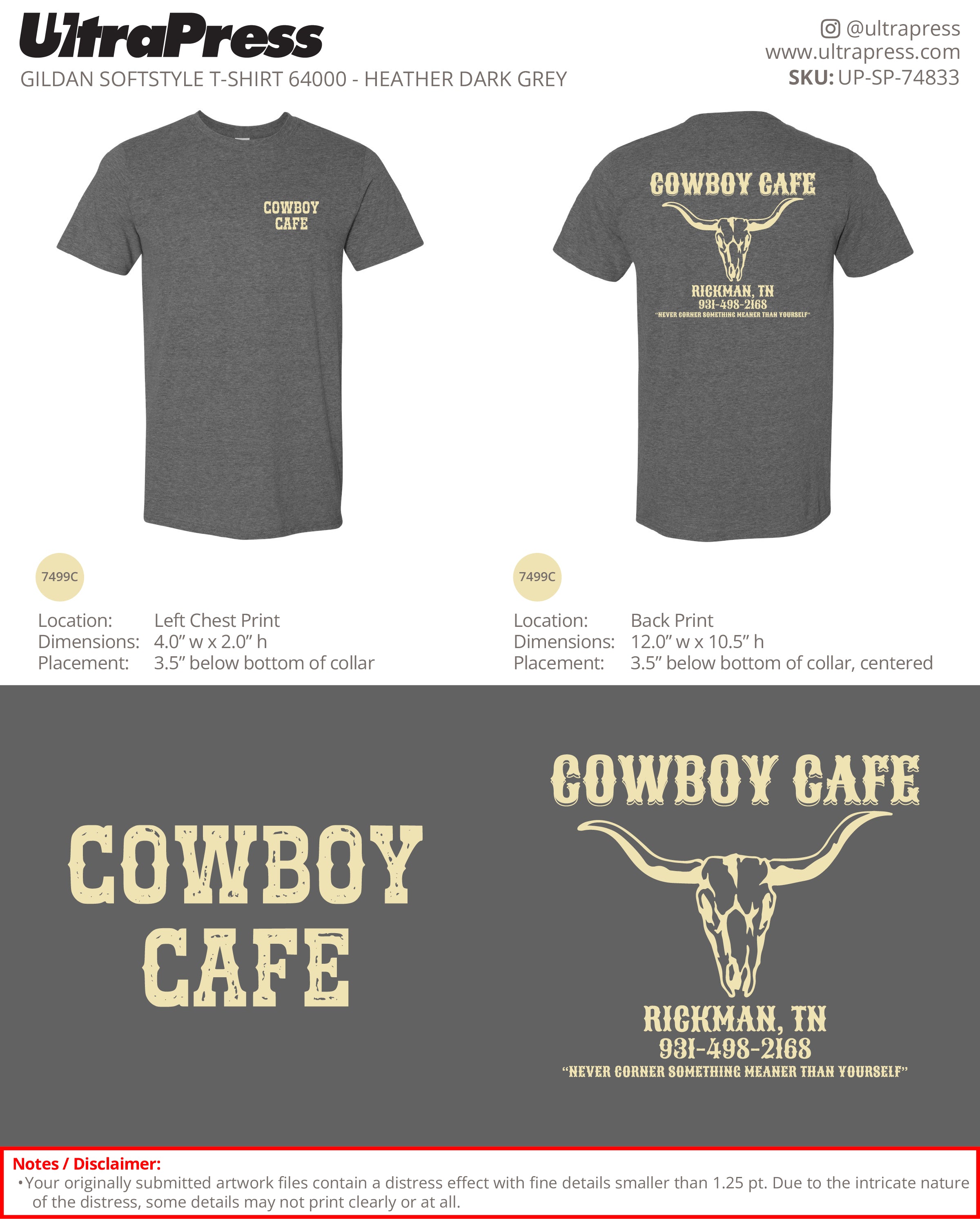 UP-SP-74833 Cowboy Cafe - Jeremy Riddle 100 Min Qty (Bulk)