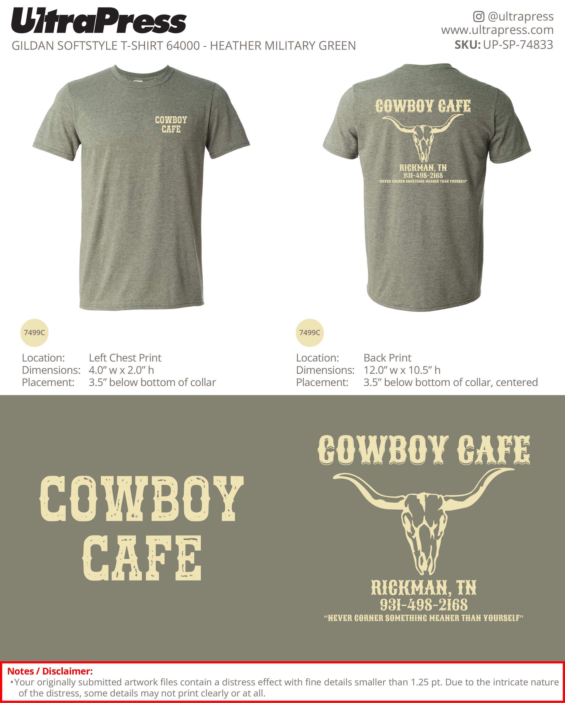 UP-SP-74833 Cowboy Cafe - Jeremy Riddle 100 Min Qty (Bulk)