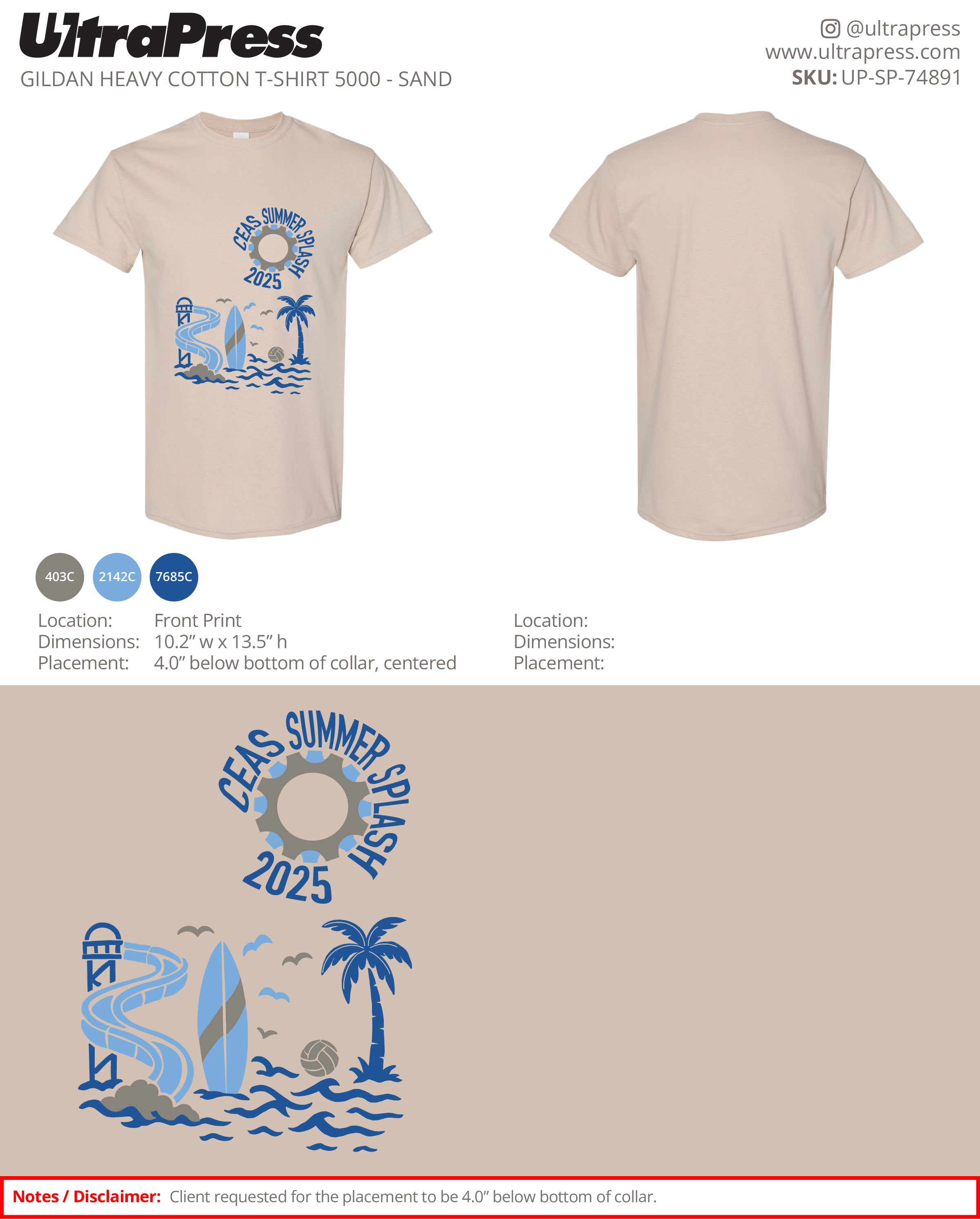 UP-SP-74891 CEAS Summer Splash 2025 - Soham Vakani 100 Min Qty (Bulk)