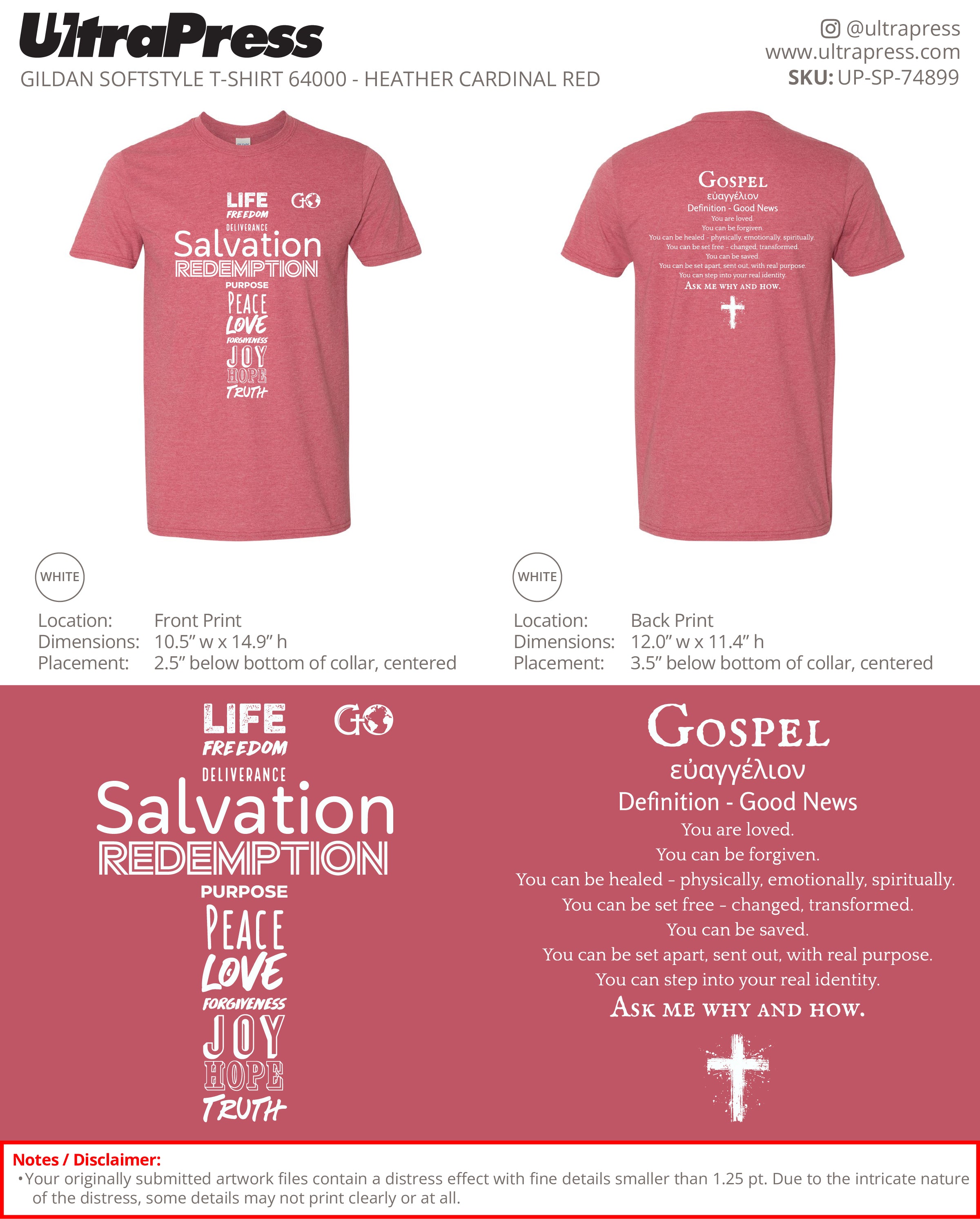 UP-SP-74899 GO Cross Shirt 2025 (Front and Back) - Jason Riffe 100 Min Qty (Bulk)